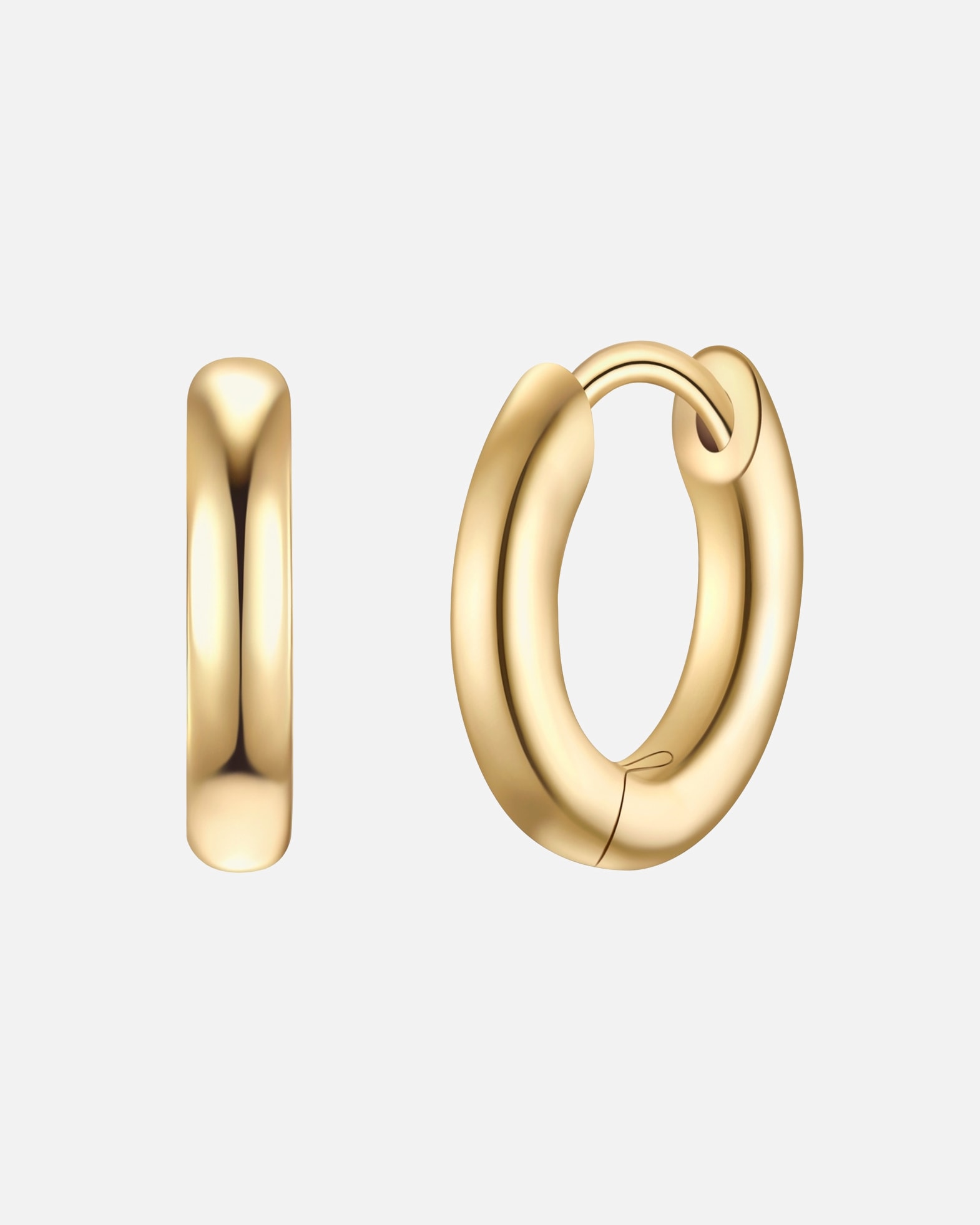 Créoles for FemmeCréoles en argent sterling en or jaune11,7 mm