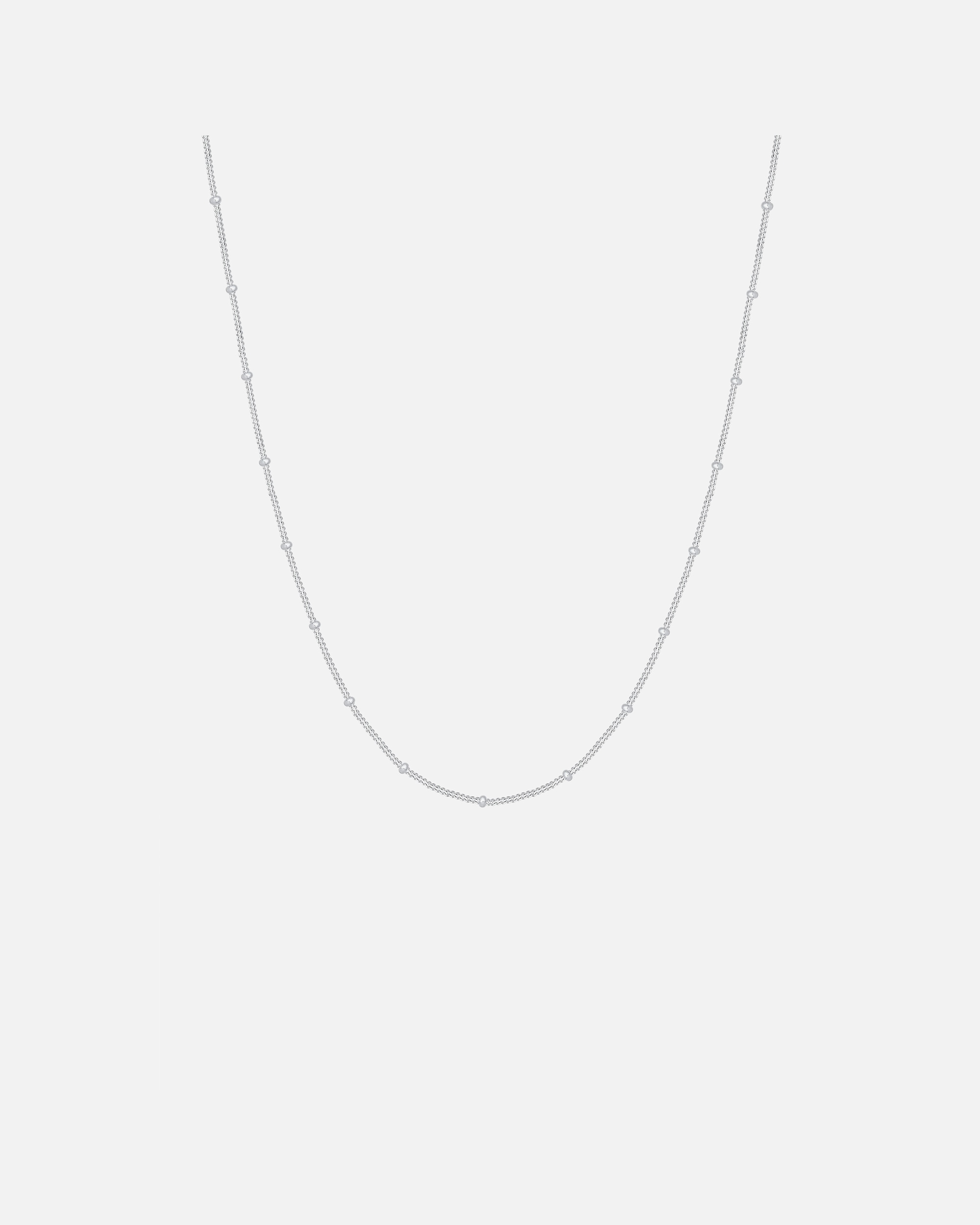Halskette für Weiblich Basic Panzerkette Kugeln Trend Fein 925 Silber 60