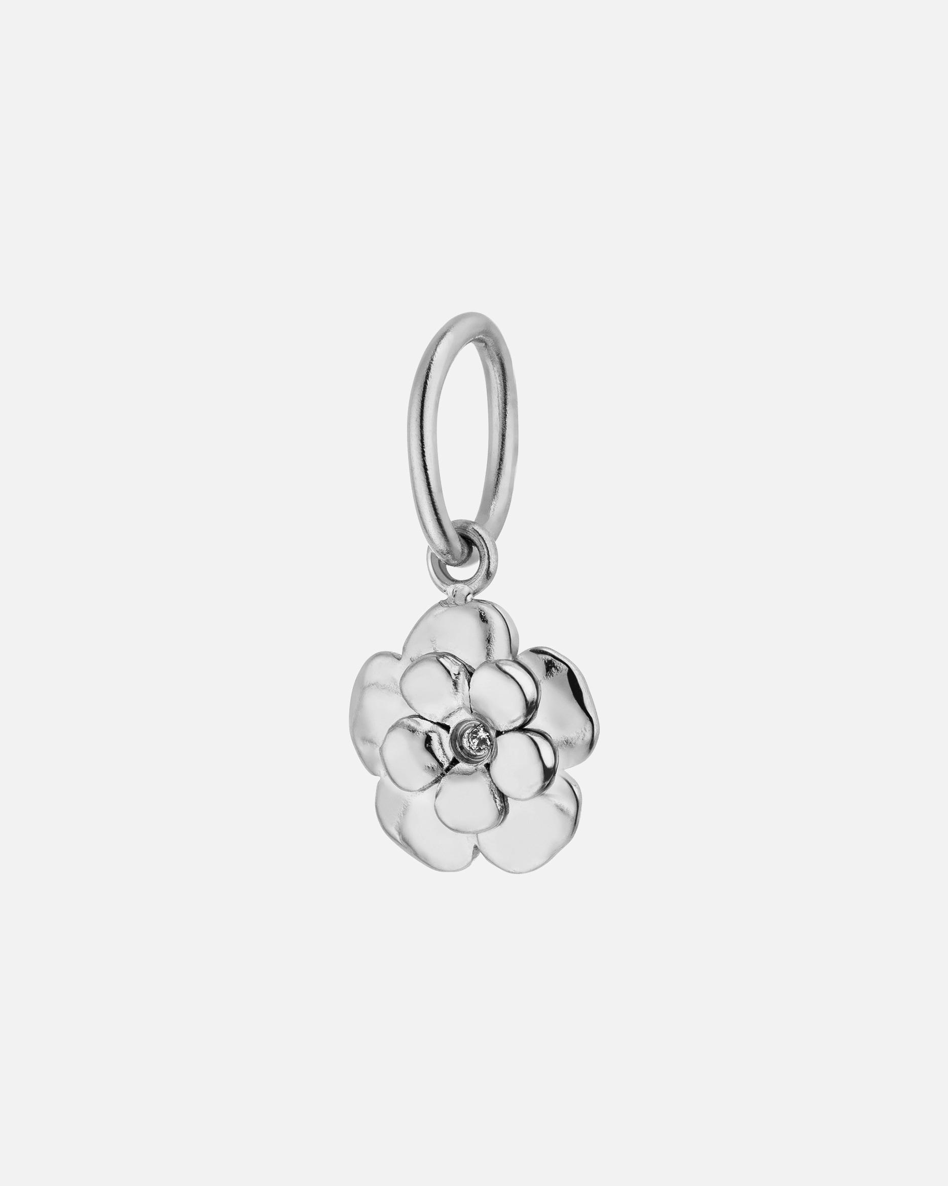 Pendentif for UnisexePureleiFleur printanière Charme 100% acier inoxydableArgent