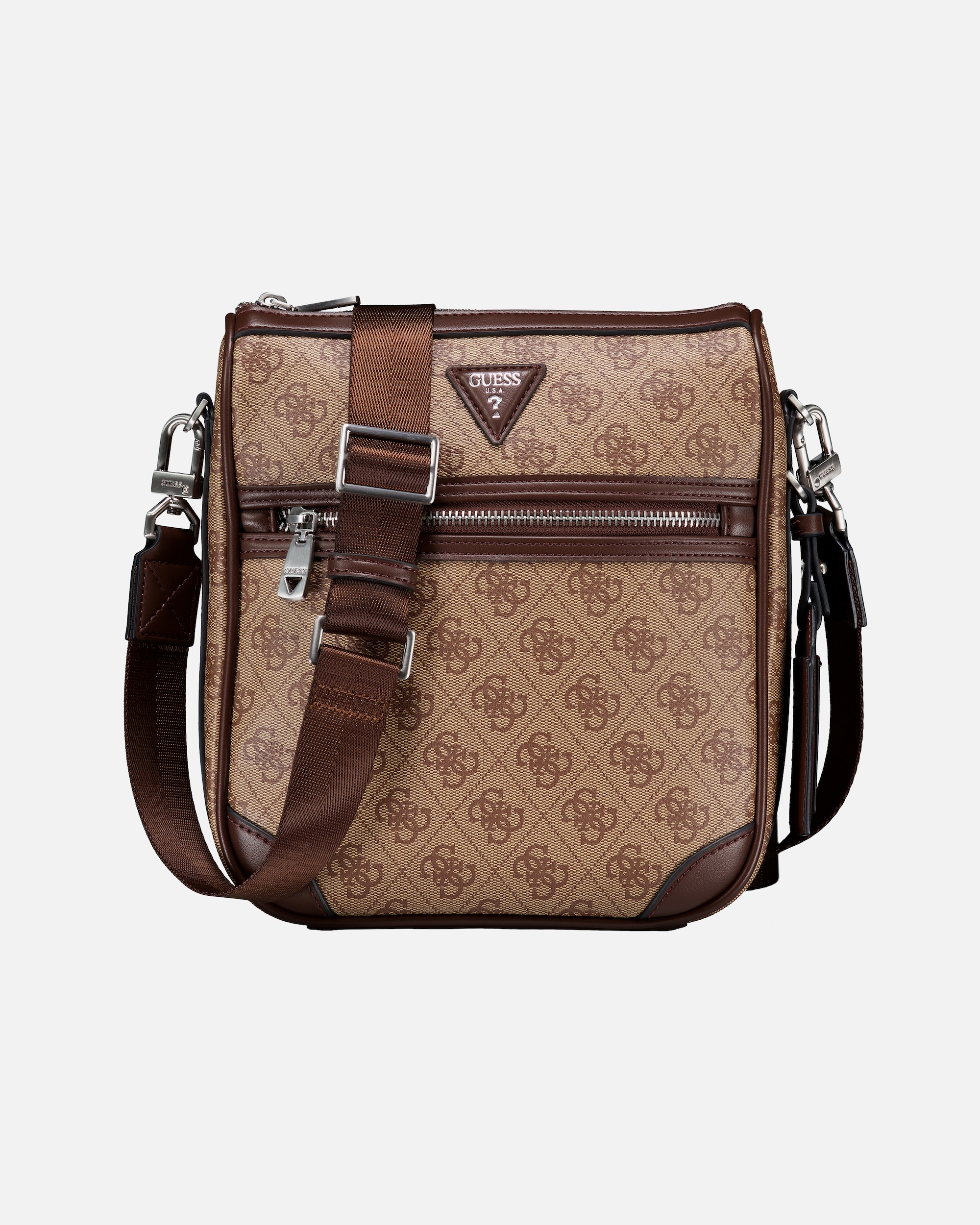 Umhängetasche für Männlich Guess Milano Umhängetasche beige-cognac