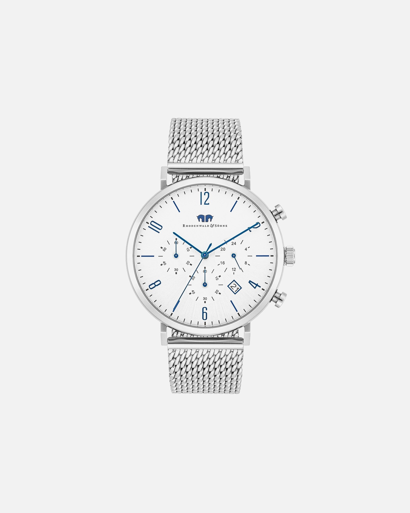 Uhr für Männlich Armband-Uhr Arakon aus Edelstahl in silber 42,0 mm