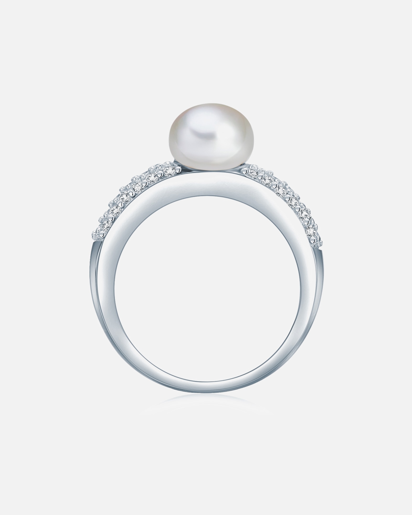 Bague for FemmeValero PearlsBague Argent sterling Oxyde de zirconium (CZ) Perle de culture d'eau douce en Argent50