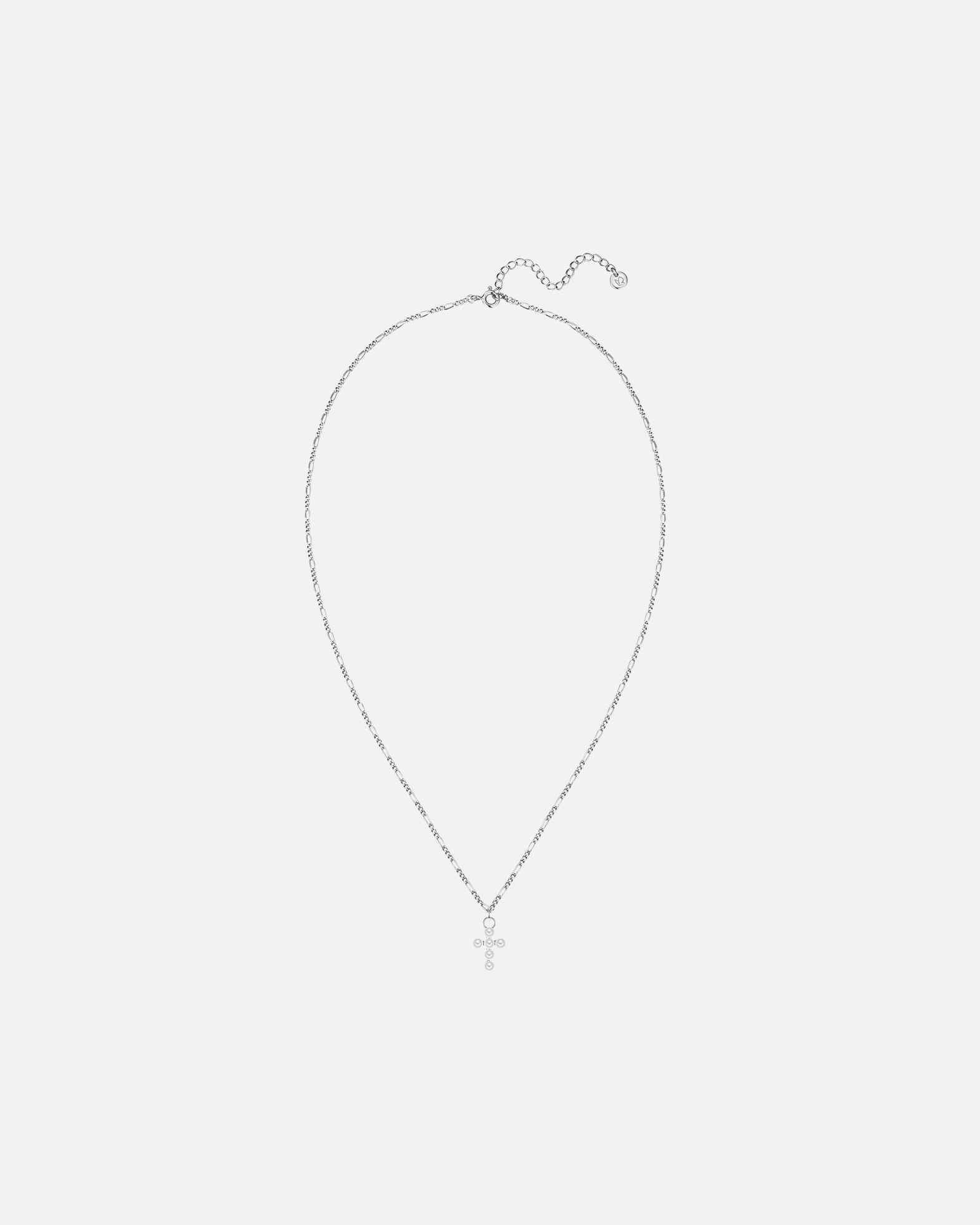 Halskette für Weiblich Glanzstücke München Halskette Kreuz aus Sterling Silber in silber mit Süßwasser-Zuchtperle 43,0 cm Basiskette + 5,0 cm Verlängerung