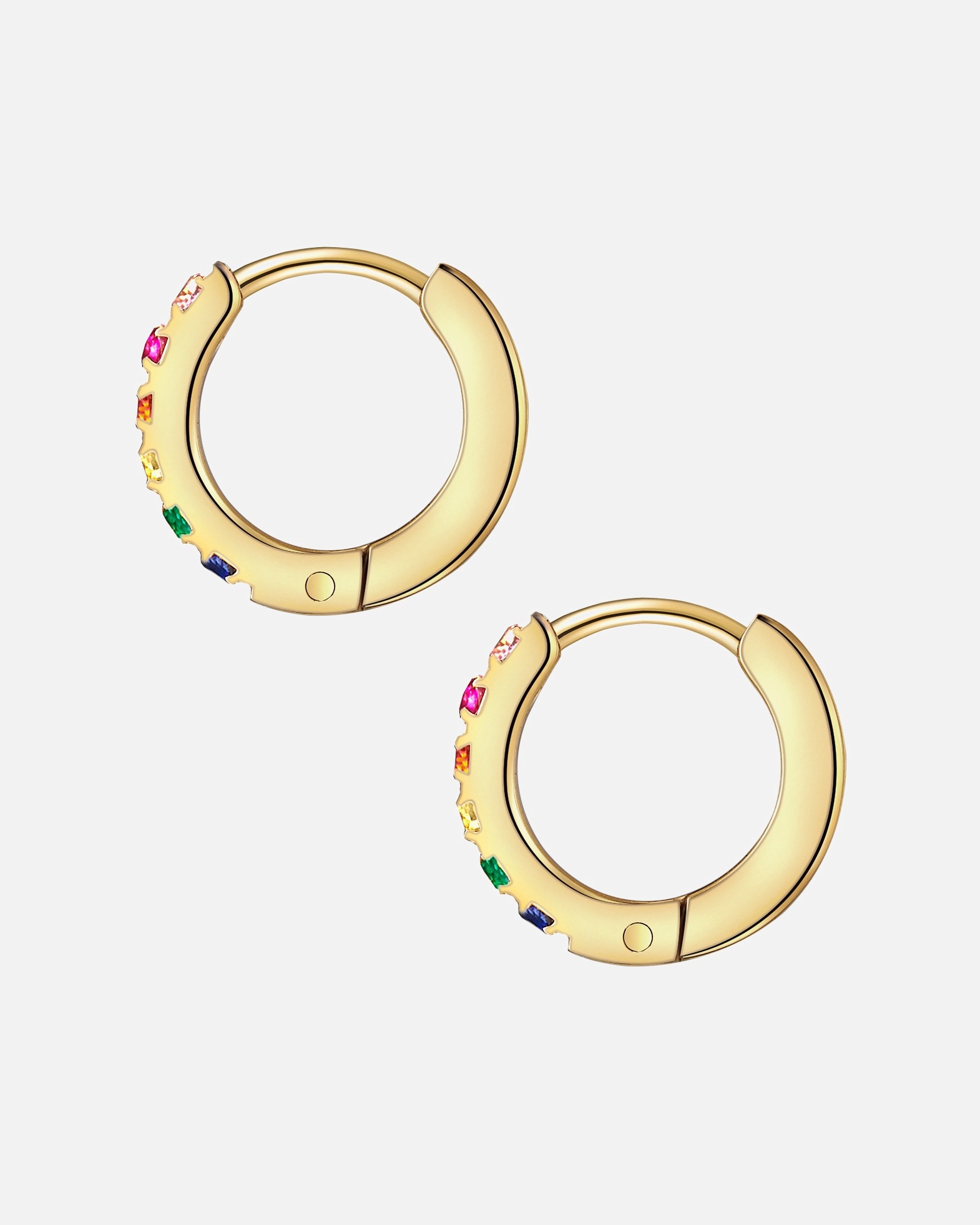 Créoles for FemmeEASTSIDECréoles en acier inoxydé Acier inoxydable Oxyde de zirconium (CZ) en Or jaune12,5 mm