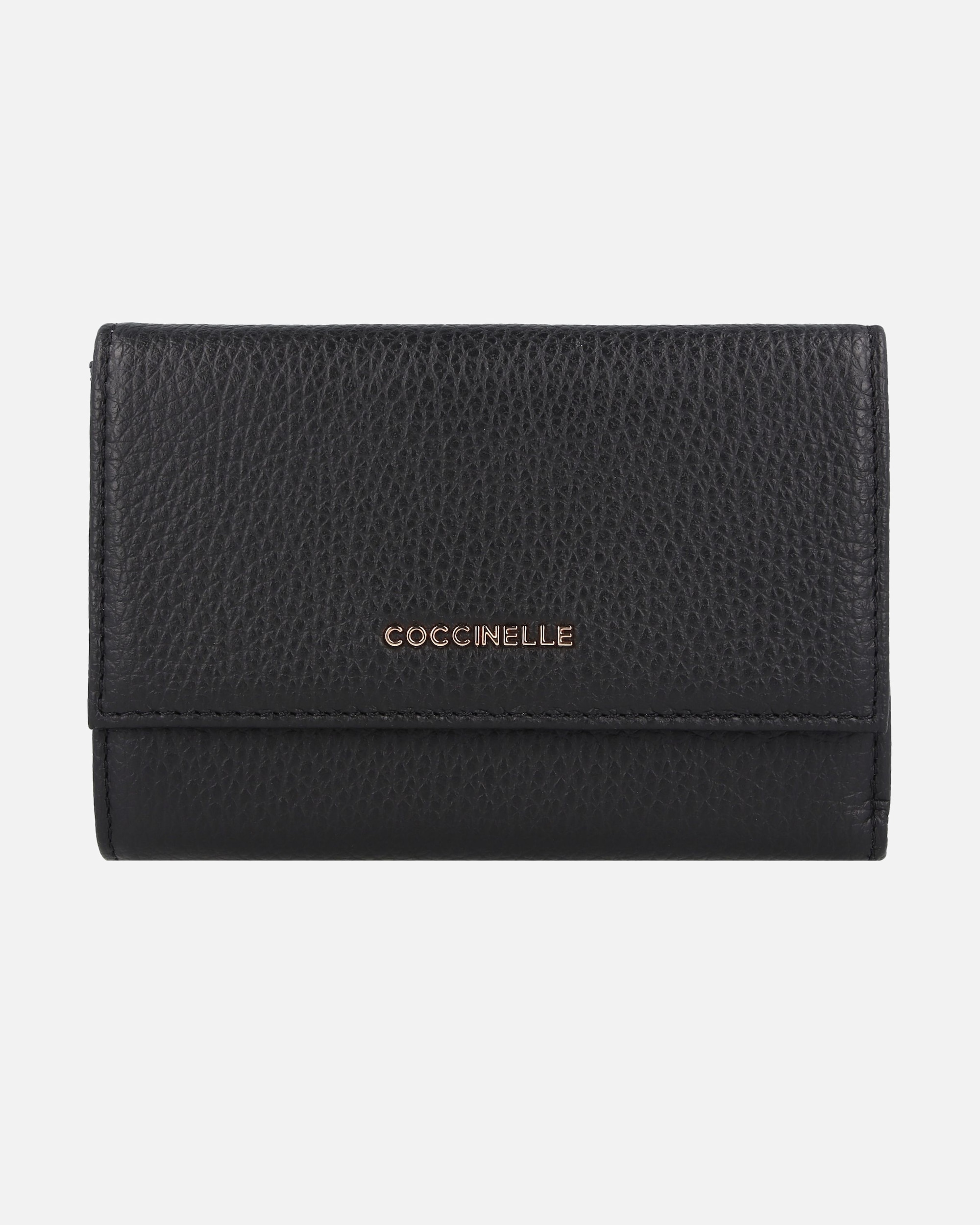 Portemonnaie für Weiblich Coccinelle Metallic Soft Damengeldbörse noir