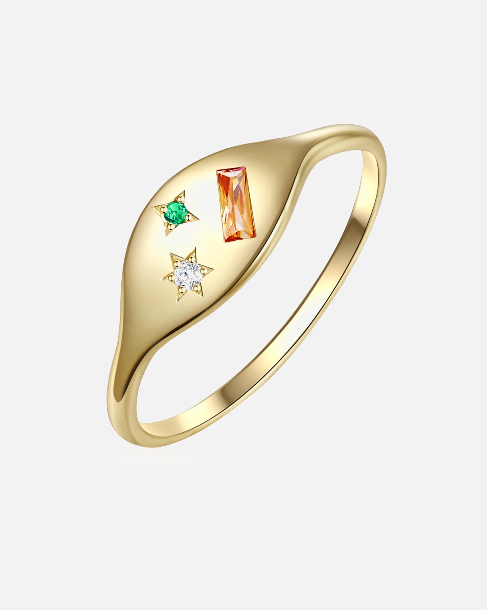 Bague for FemmeGlanzstücke MünchenBague en argent Argent sterling Oxyde de zirconium (CZ) en Or jaune56