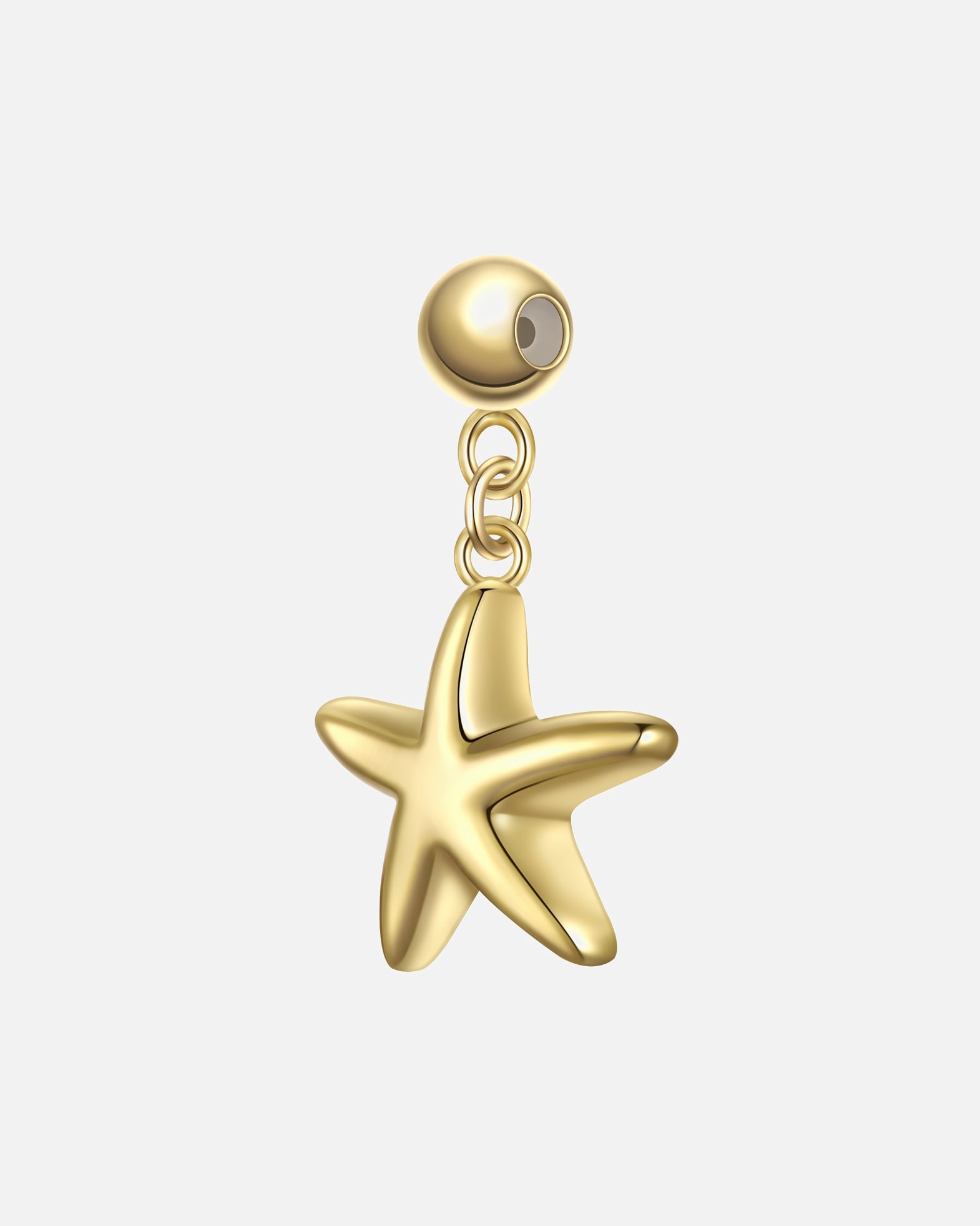 Pendentif for FemmeGlanzstücke MünchenBreloque fantaisie Etoile de mer en Argent sterling en Or jaune19,6 mm