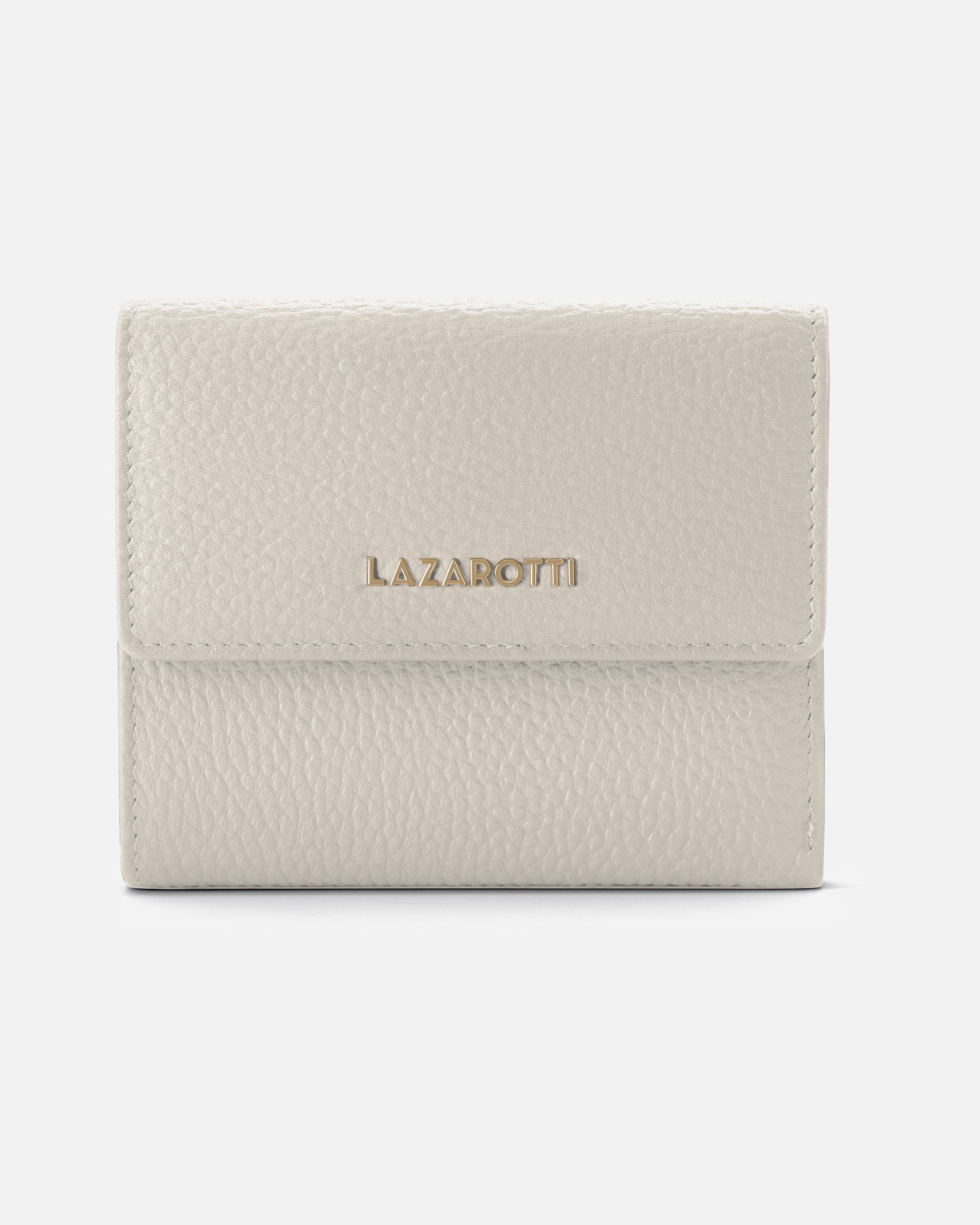 Portemonnaie für Weiblich Lazarotti Bologna Leather Geldbörse Leder 12 cm cream