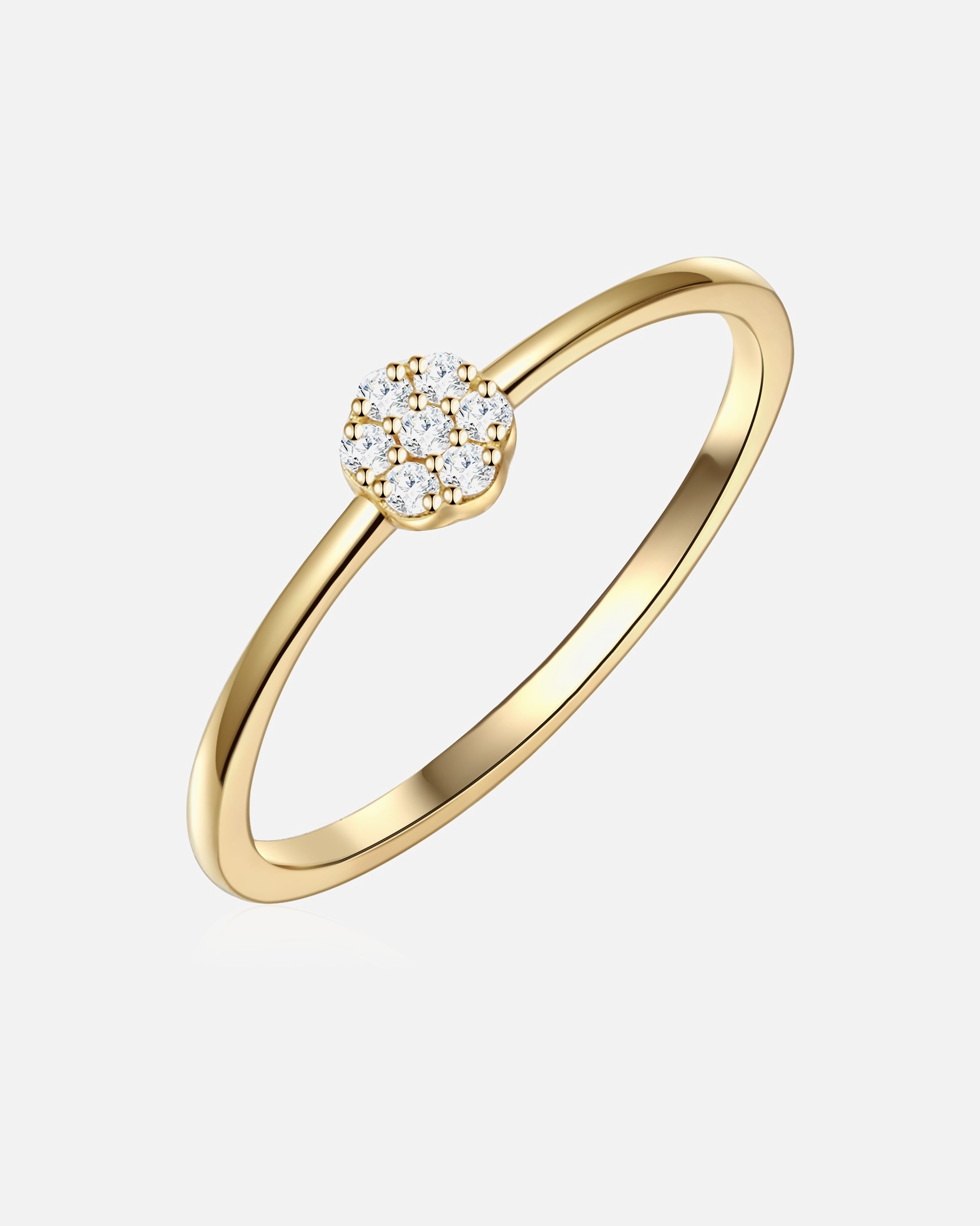 Bague for FemmeGlanzstücke MünchenBague en argent Argent sterling Oxyde de zirconium (CZ) en Or jaune60