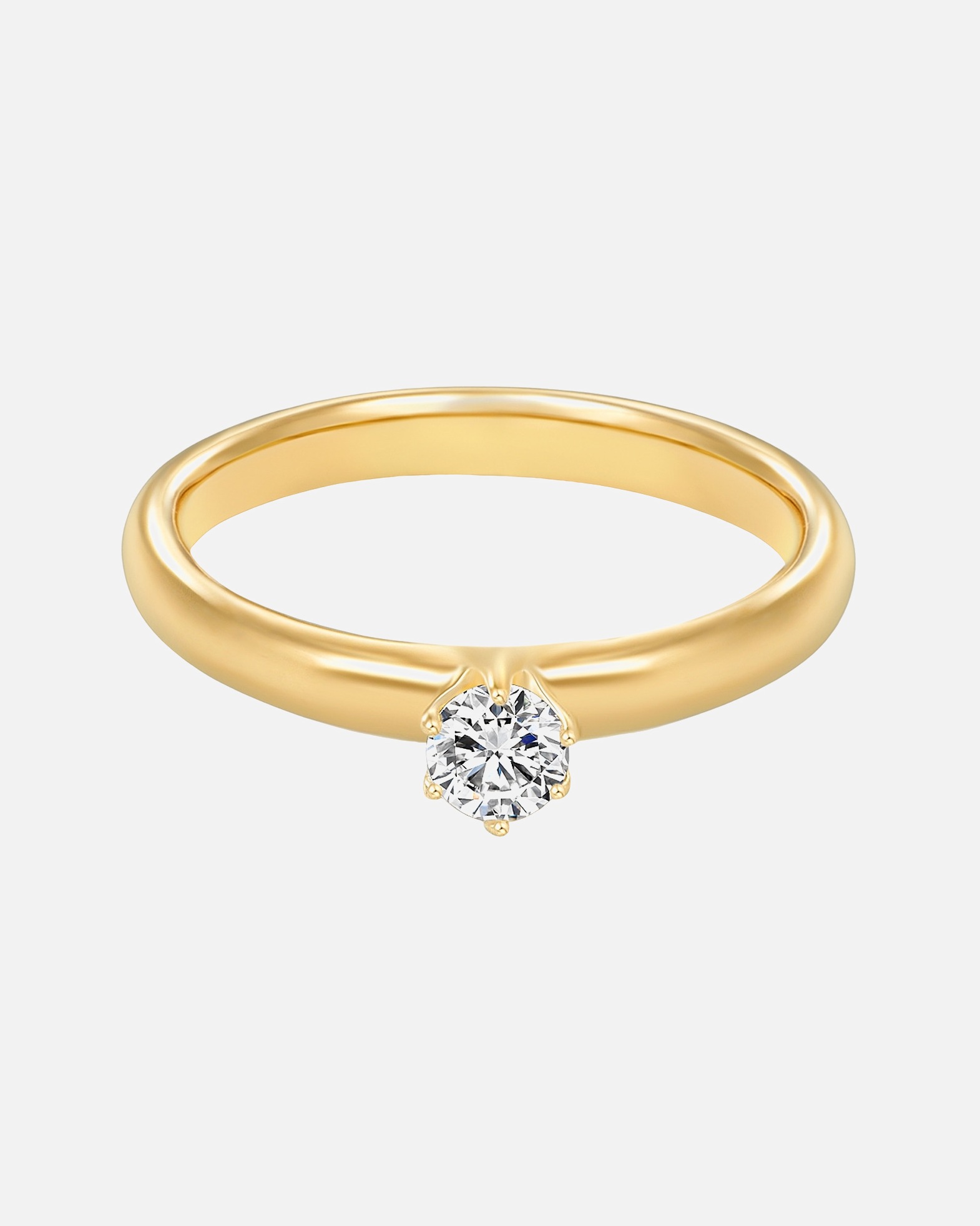 Bague for FemmeTrilaniBague en argent Argent sterling Oxyde de zirconium (CZ) en Or jaune56