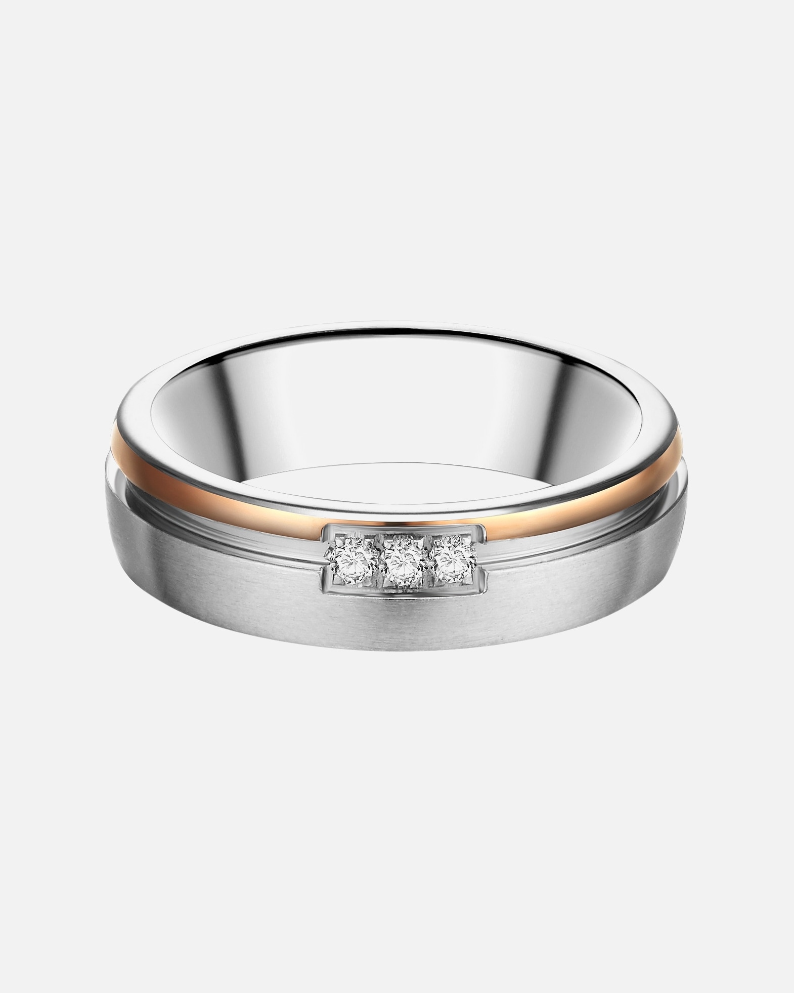 Bague for FemmeTrilaniBague en Acier inoxydable en Argent/or rose54