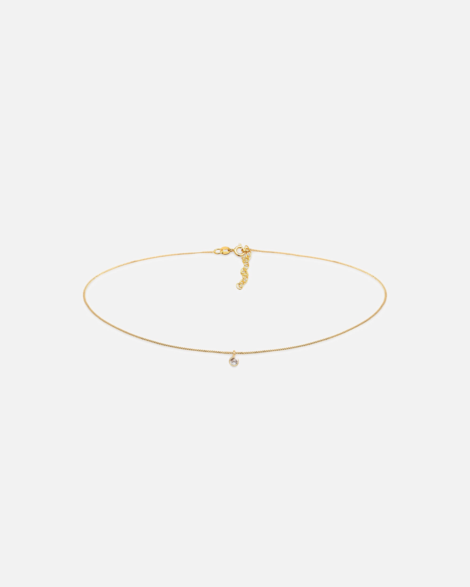 Halskette für Weiblich Elli Choker Turmalinquarz Solitär Anhänger 925 Silber goldfarben