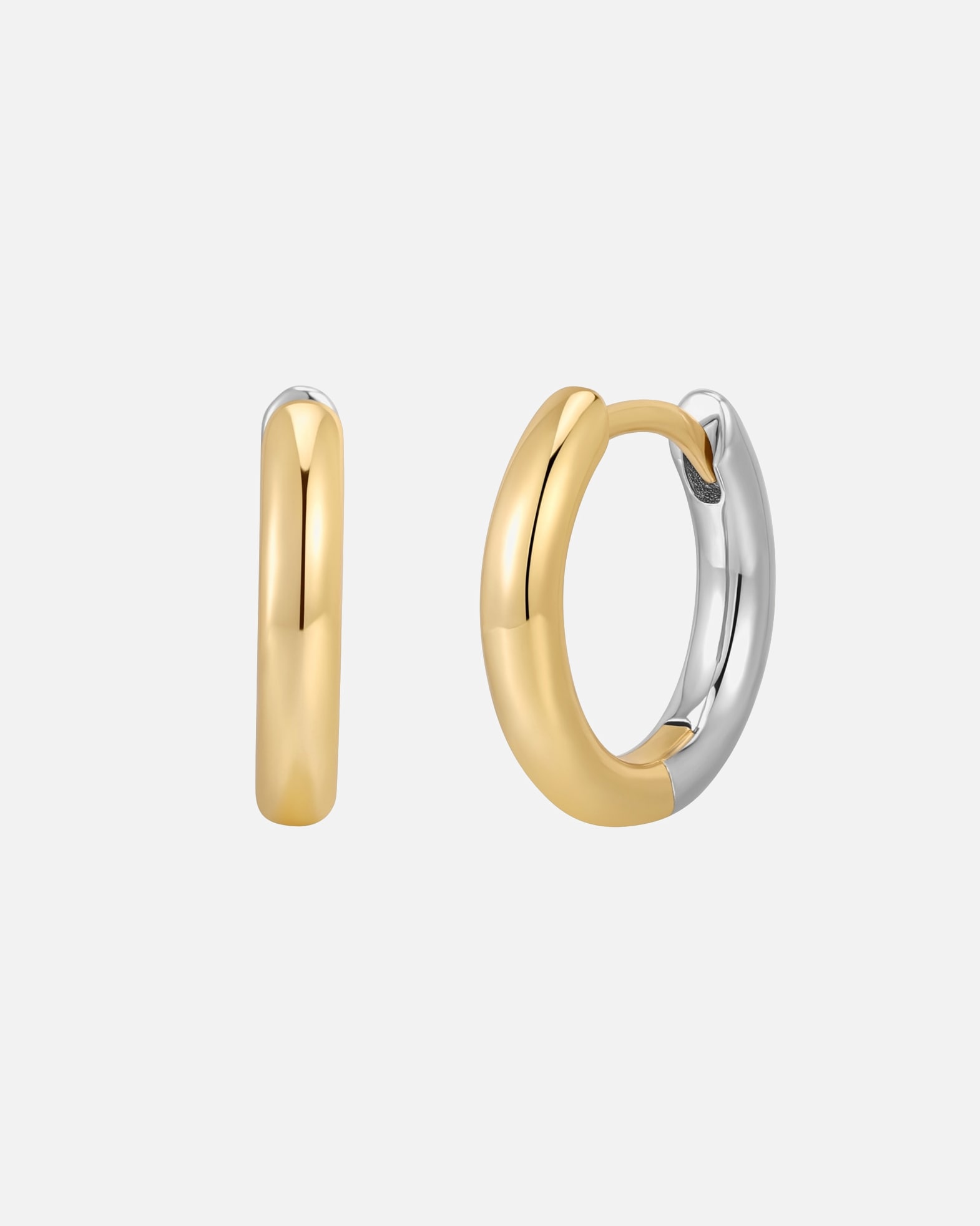 Creolen für Weiblich Rafaela Donata Creolen aus Sterling Silber in Silber/Gelbgold 13,3 mm