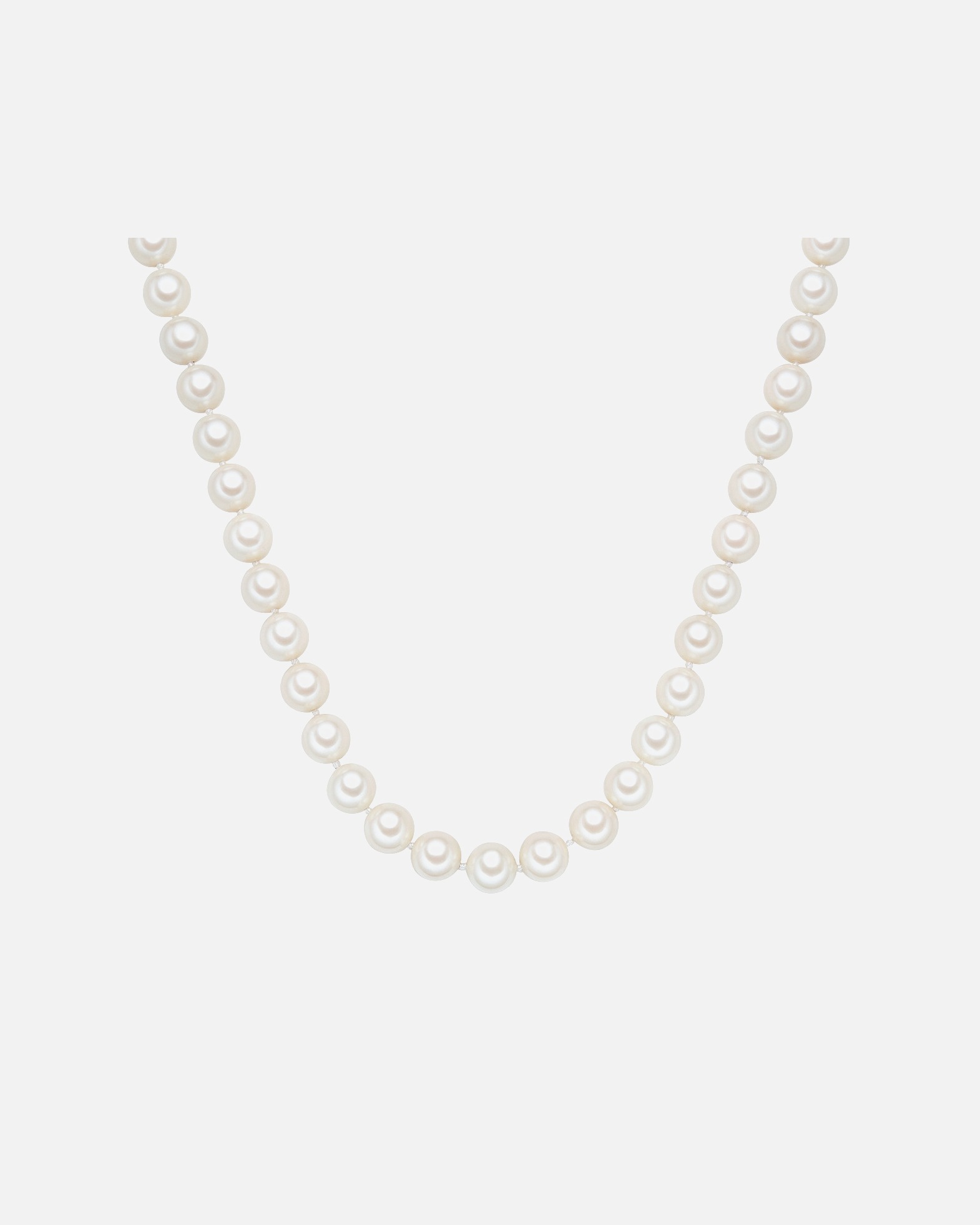 Collier for FemmeCollier de perles Perles organiques Perles organiques en Blanc50 cm + 5 cm