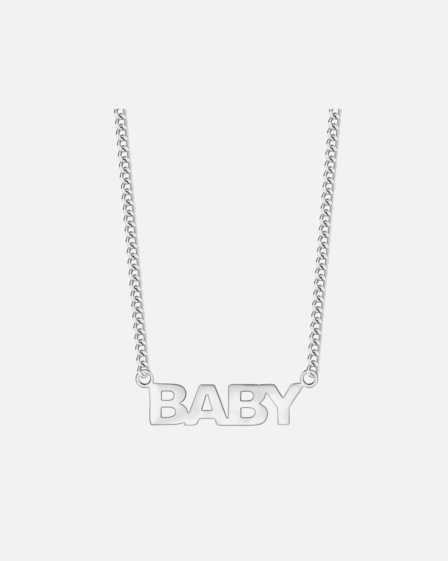 Collier for FemmeChaîne BABY en Acier inoxydable en Argent40,0 cm Basiskette + 5,0 cm Verlängerung