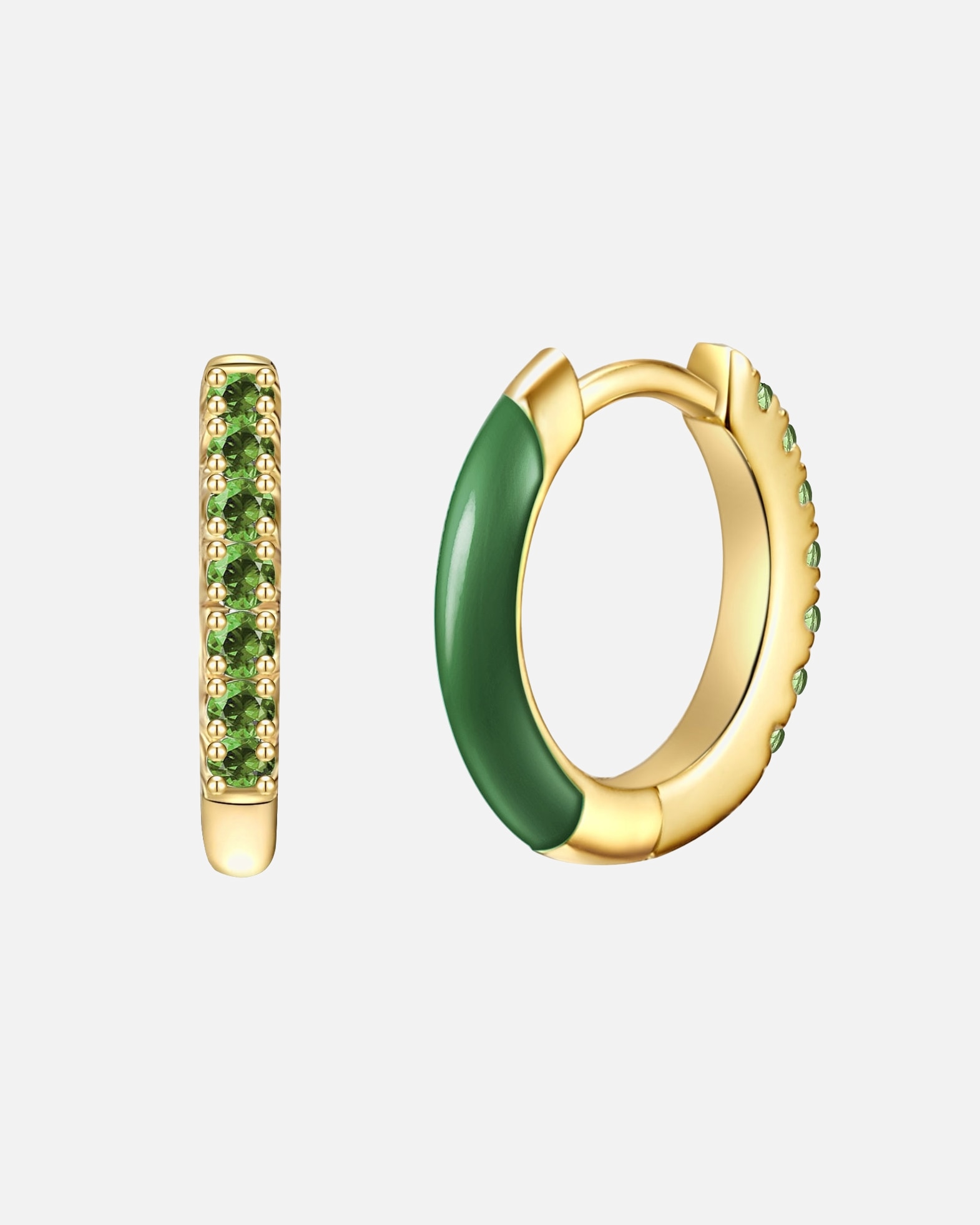 Créoles for FemmeGlanzstücke MünchenCréoles en argent Argent sterling Oxyde de zirconium (CZ) en Or jaune11,5 mm