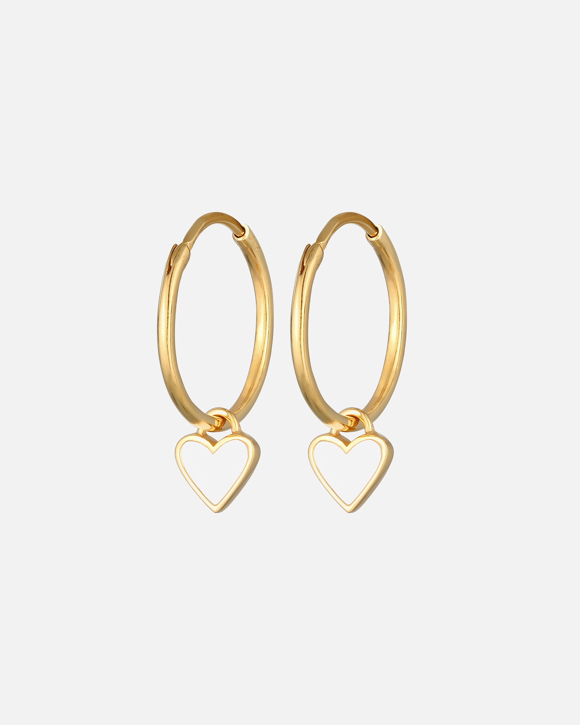 Créoles for FemmeElliCoeur Pendentif Adorable Boucles d'Oreilles Femme - Argent (925/1000)goldfarben