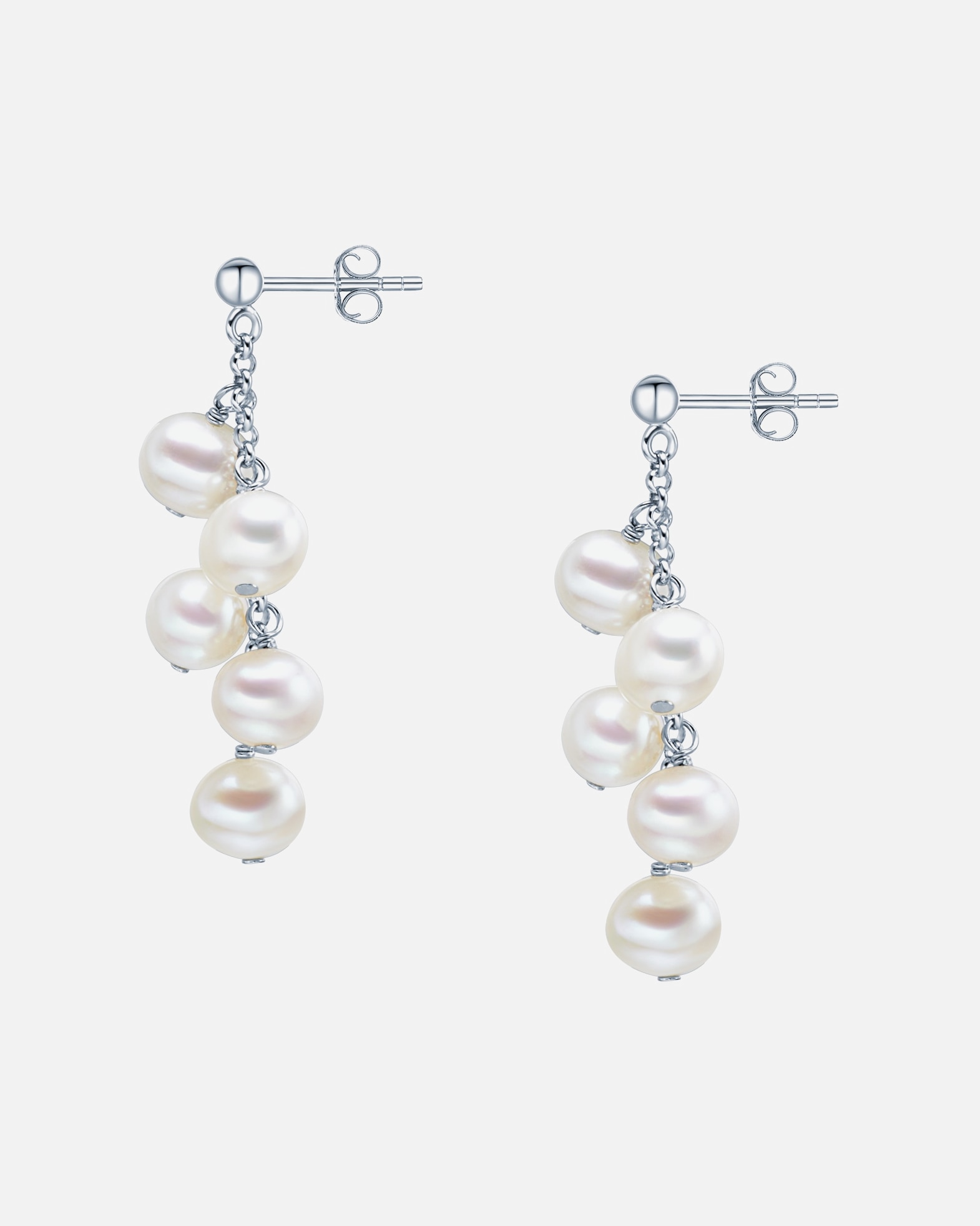 Boucle d'oreilles for FemmeValero PearlsPuce d'oreille en perle Argent sterling Perle de culture d'eau douce en Argent40,5 mm