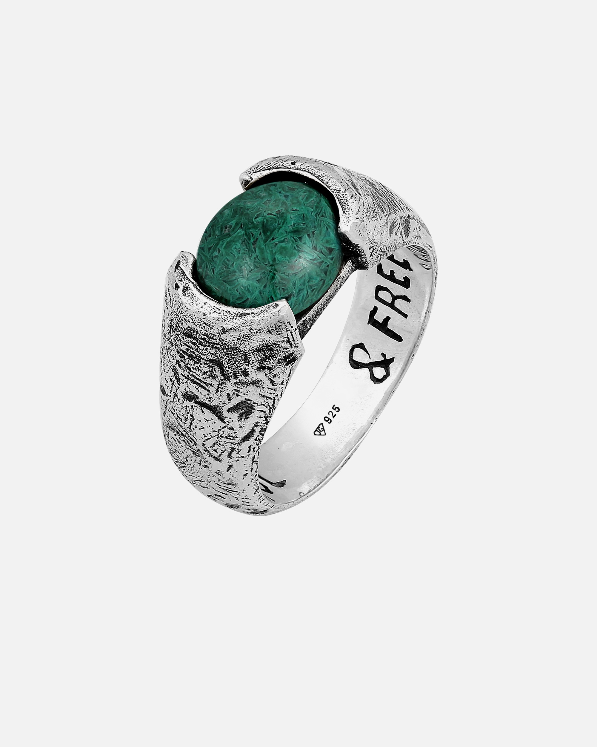 Ring für Männlich Haze & Glory Default Brand Line Siegelring Liberty - Afrikanischer Türkis 925 Silber 62