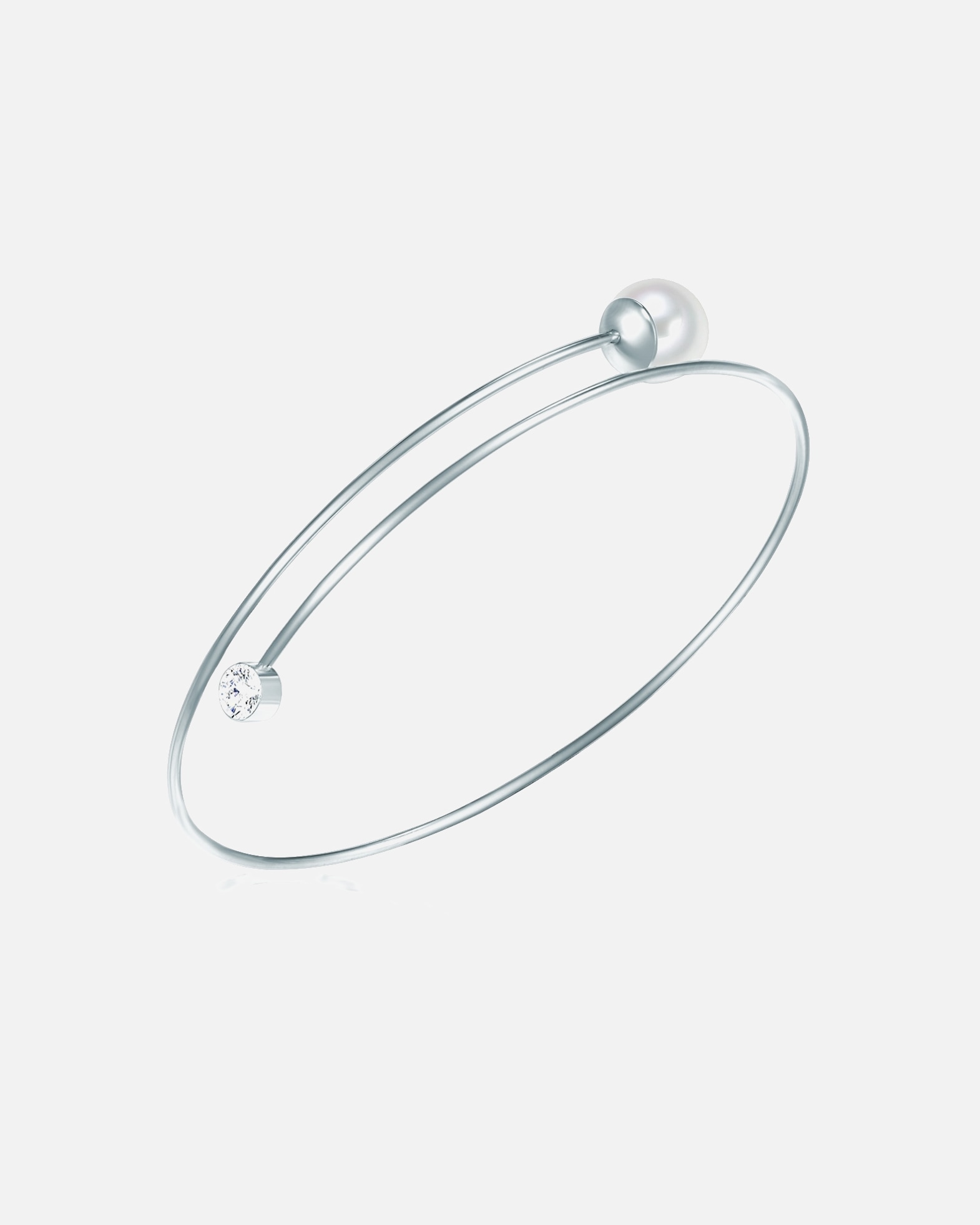 Bracelet for FemmeLulu & JaneBracelet Laiton Verre Cristal Perles organiques en Argent16,0 - 22,0 cm, flexibel einstellbar