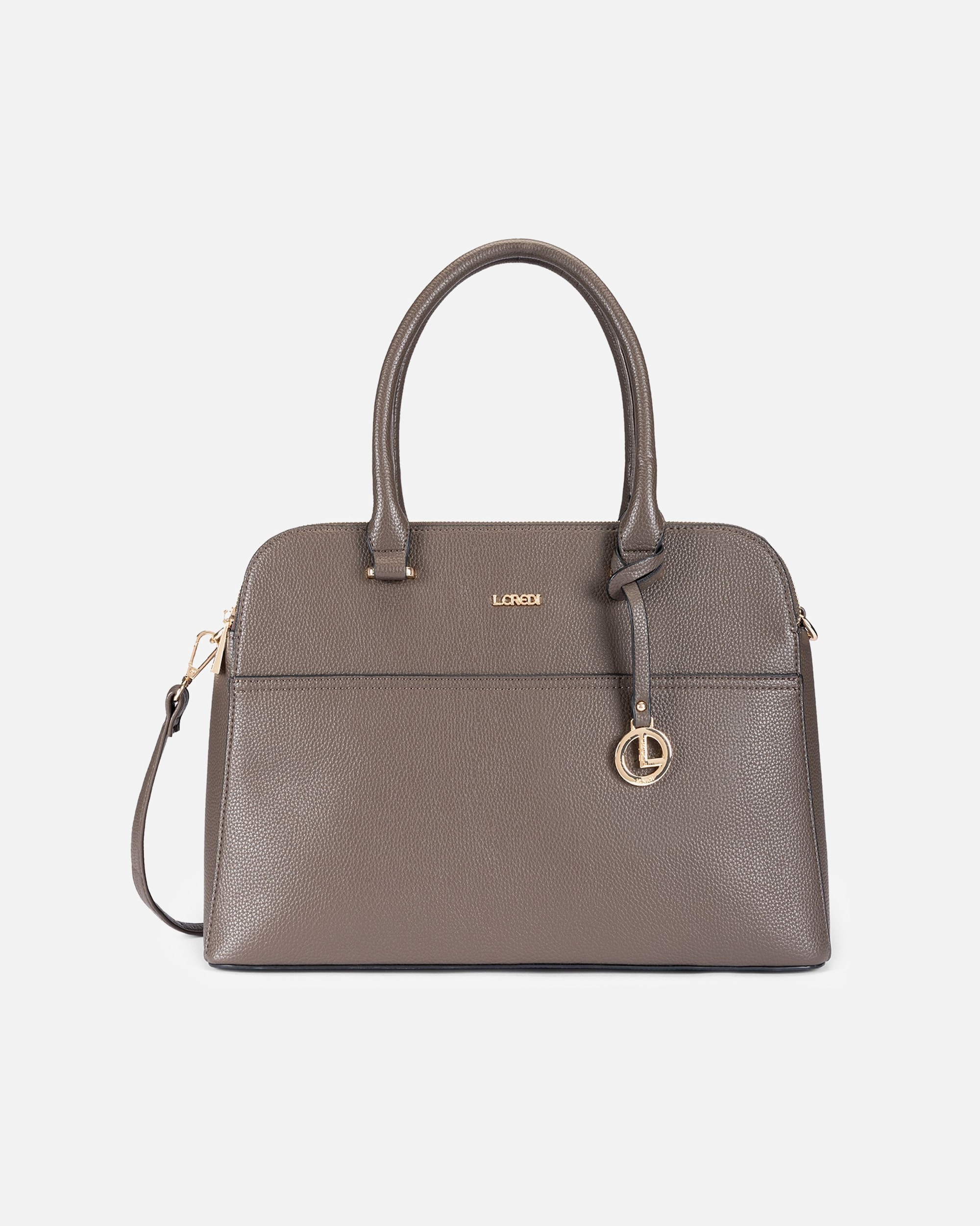 Tasche für Weiblich L.CREDI Franka Schultertasche dark taupe