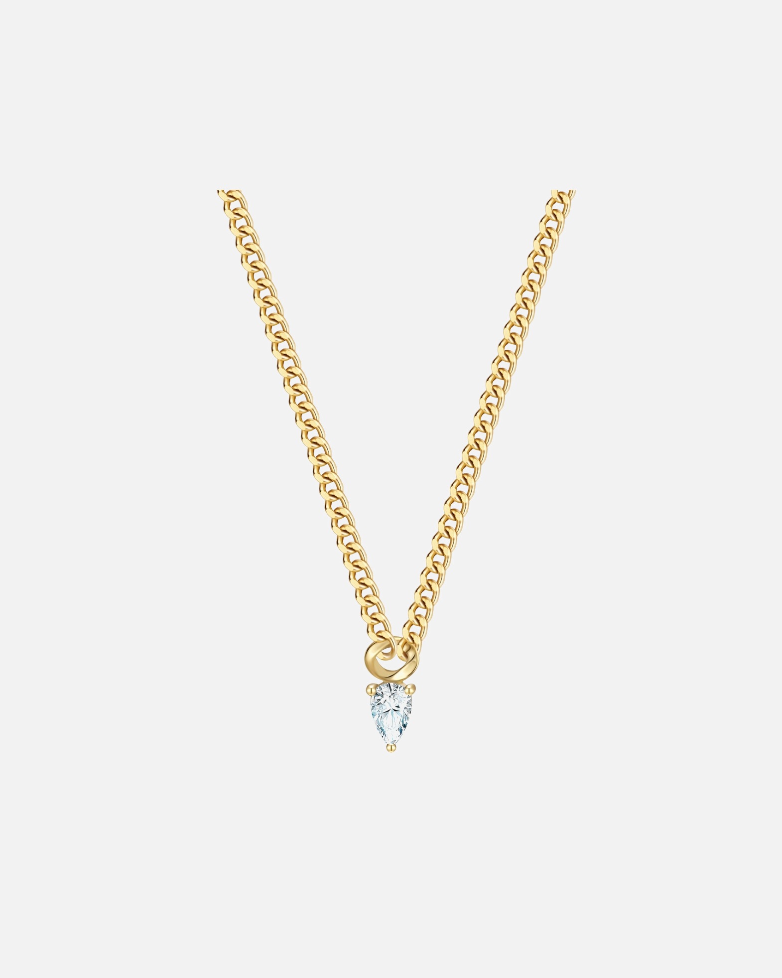 Collier for FemmeCollier en Argent Sterling en or jaune avec Zirconium40,0 cm Basiskette + 5,0 cm Verlängerung