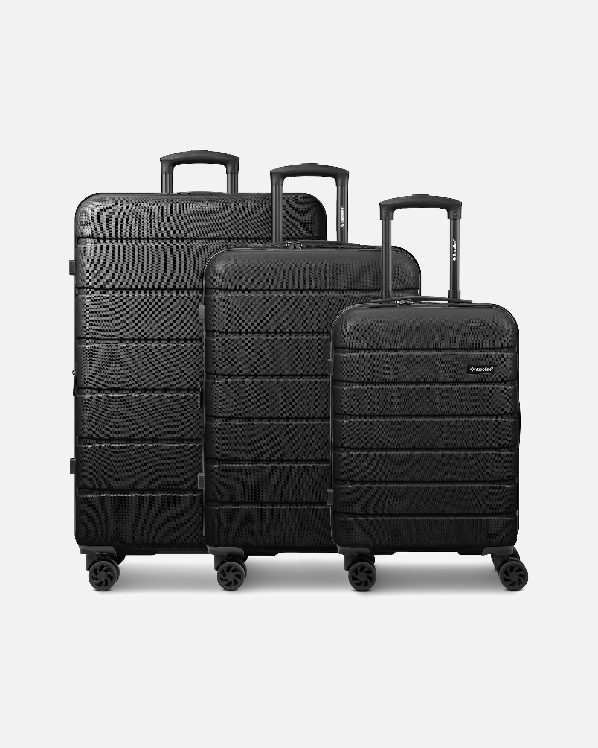 Valise for HommeSaxolineDefault Brand LineMiami 4 roulettes Set de valises 3 pièces avec soufflet d'extensionblack