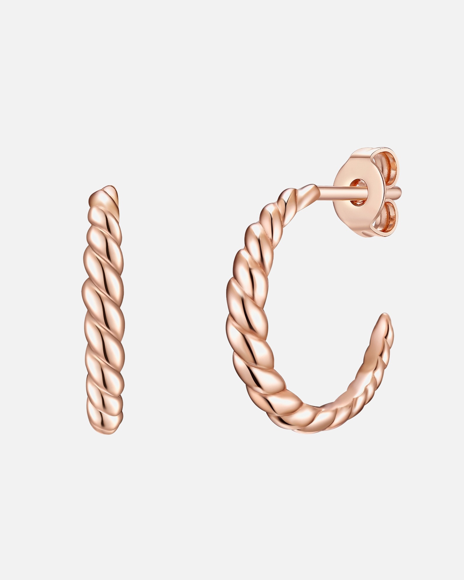 Boucle d'oreilles for FemmeCréoles en argent Argent sterling en Or rose16,1 mm