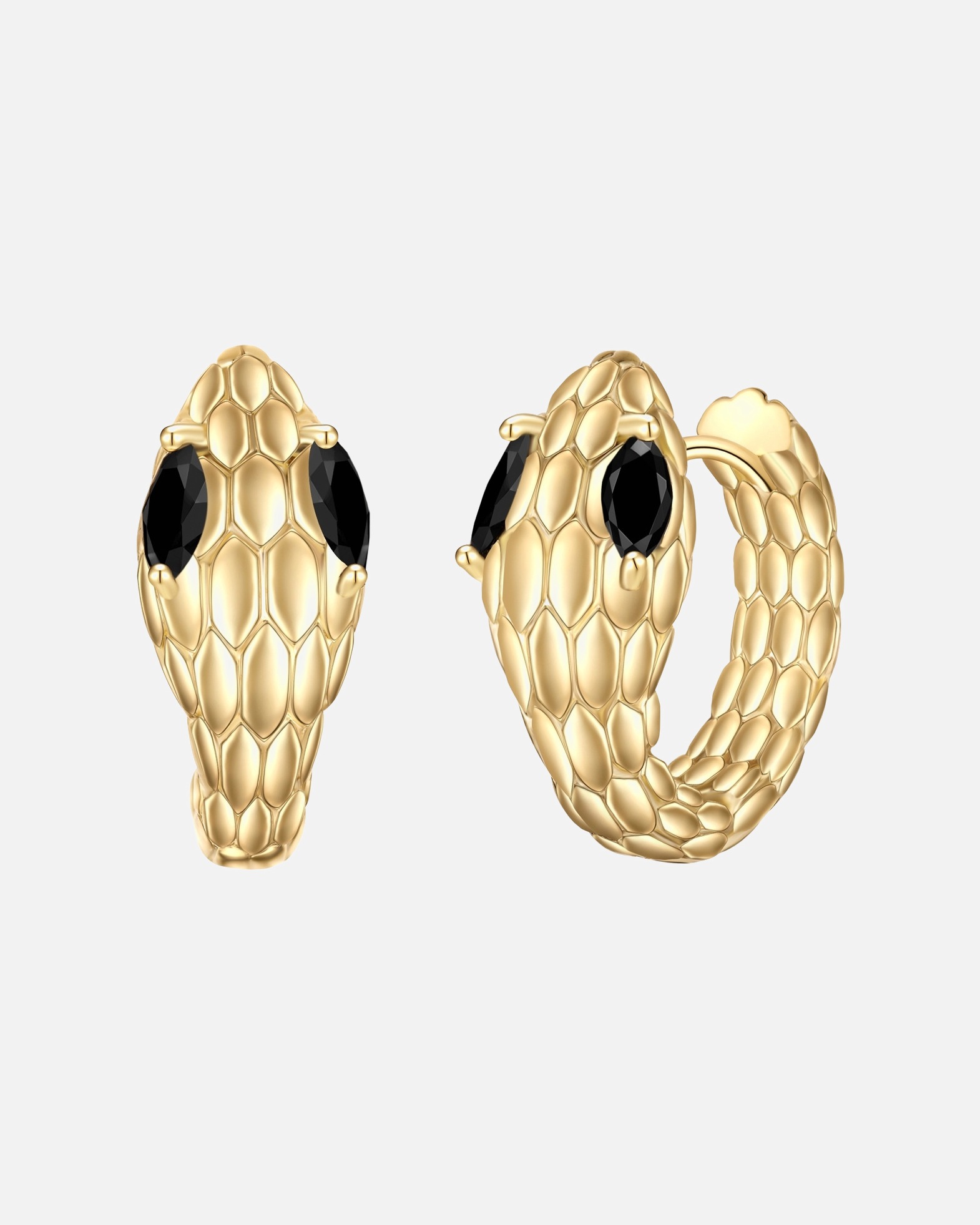 Créoles for FemmeCréoles serpent en laiton doré avec Zirkonia18,8 mm