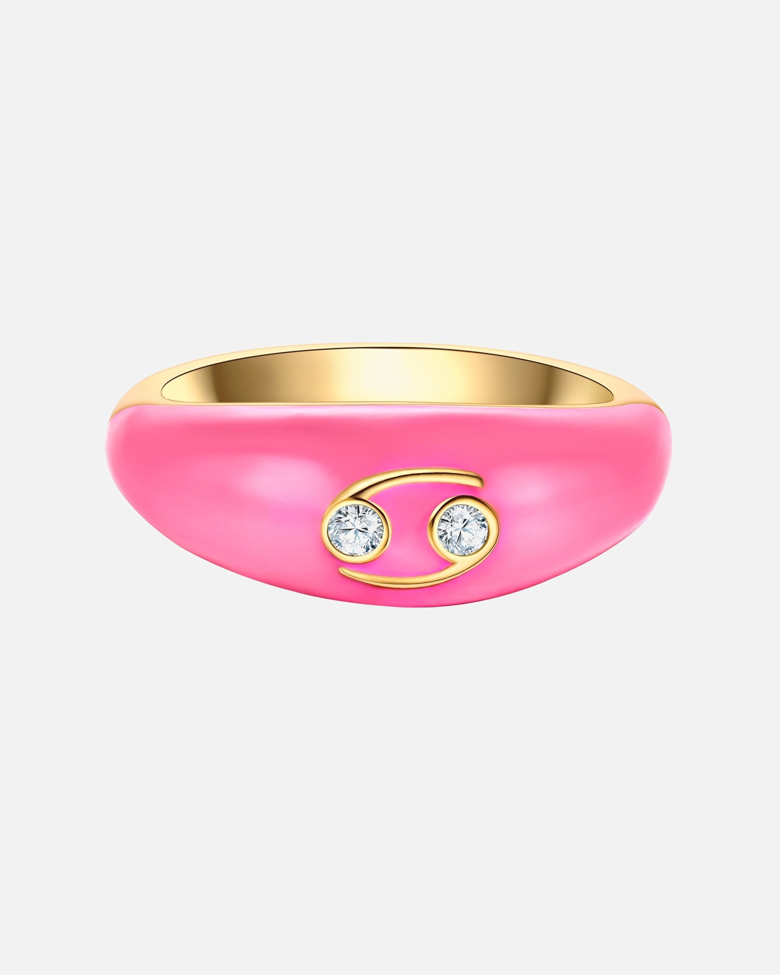 Bague for FemmeGlanzstücke MünchenBague Zodiaque Cancer en Argent sterling en Or jaune60