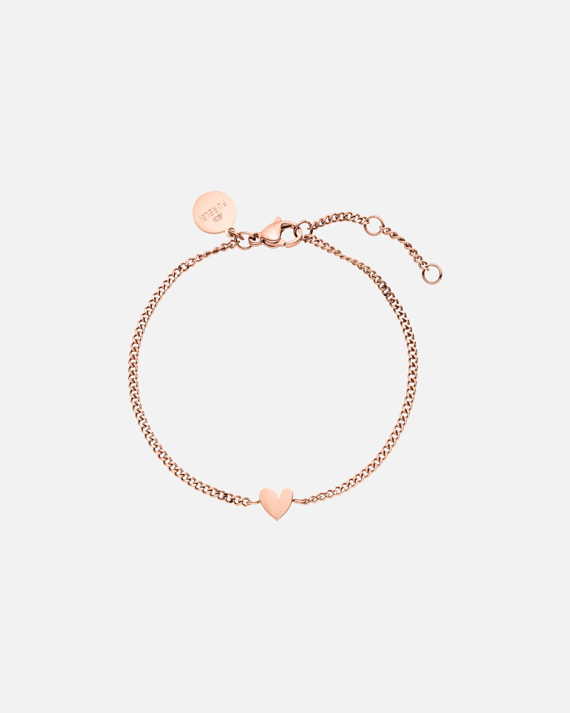 Bracelet for FemmePureleiTiny Heart Bracelet 100% acier inoxydableOr Rose