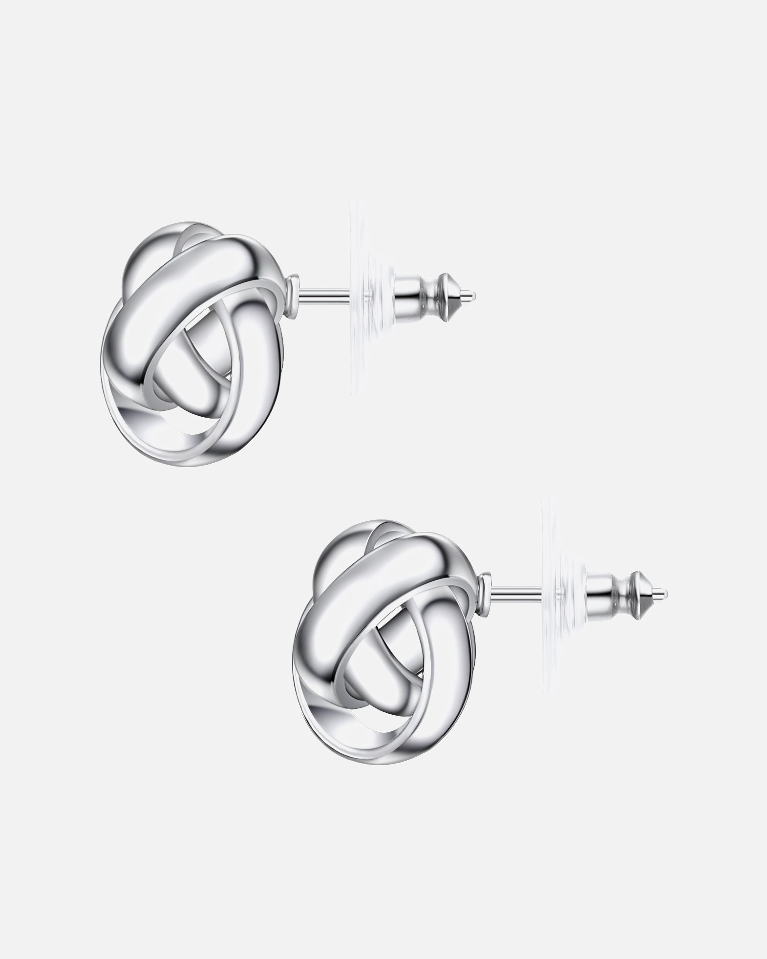 Boucle d'oreilles for FemmeLulu & JanePuces d'oreille tendance Nœud Laiton en Argent11,4 mm