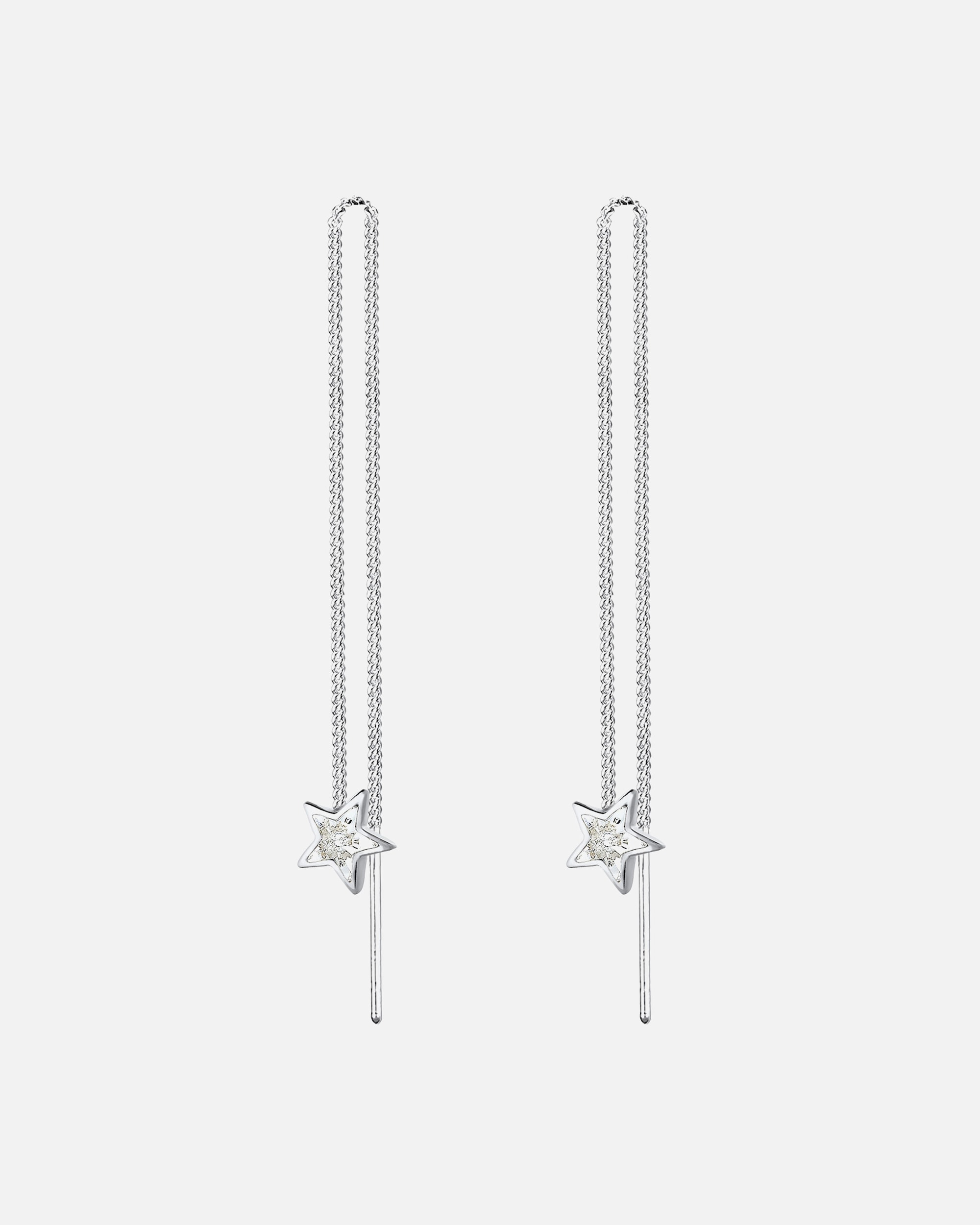Boucle d'oreilles for FemmeElliFemmes Pendentif d'oreilles Étoiles Astro avec Cristal en Argent Sterling 925Blanc