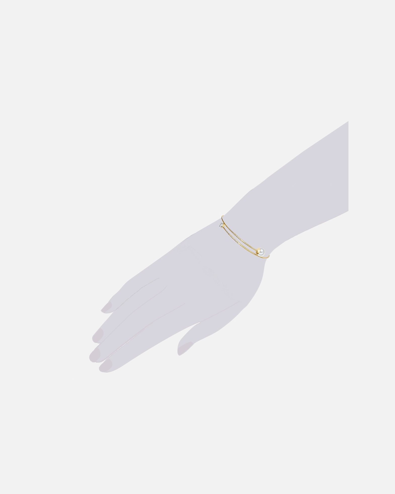 Bracelet for FemmeLulu & JaneBracelet Laiton Verre Cristal Perles organiques en Or jaune16,0 - 22,0 cm, flexibel einstellbar