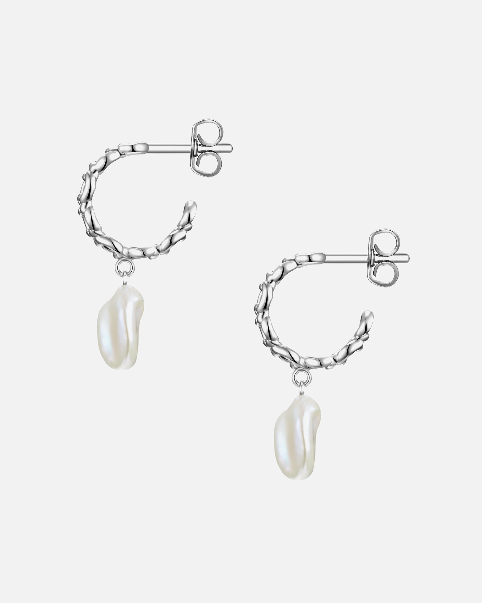 Boucle d'oreilles for FemmeGlanzstücke MünchenCréoles en argent Argent sterling Perle de culture d'eau douce en Argent12,4 mm