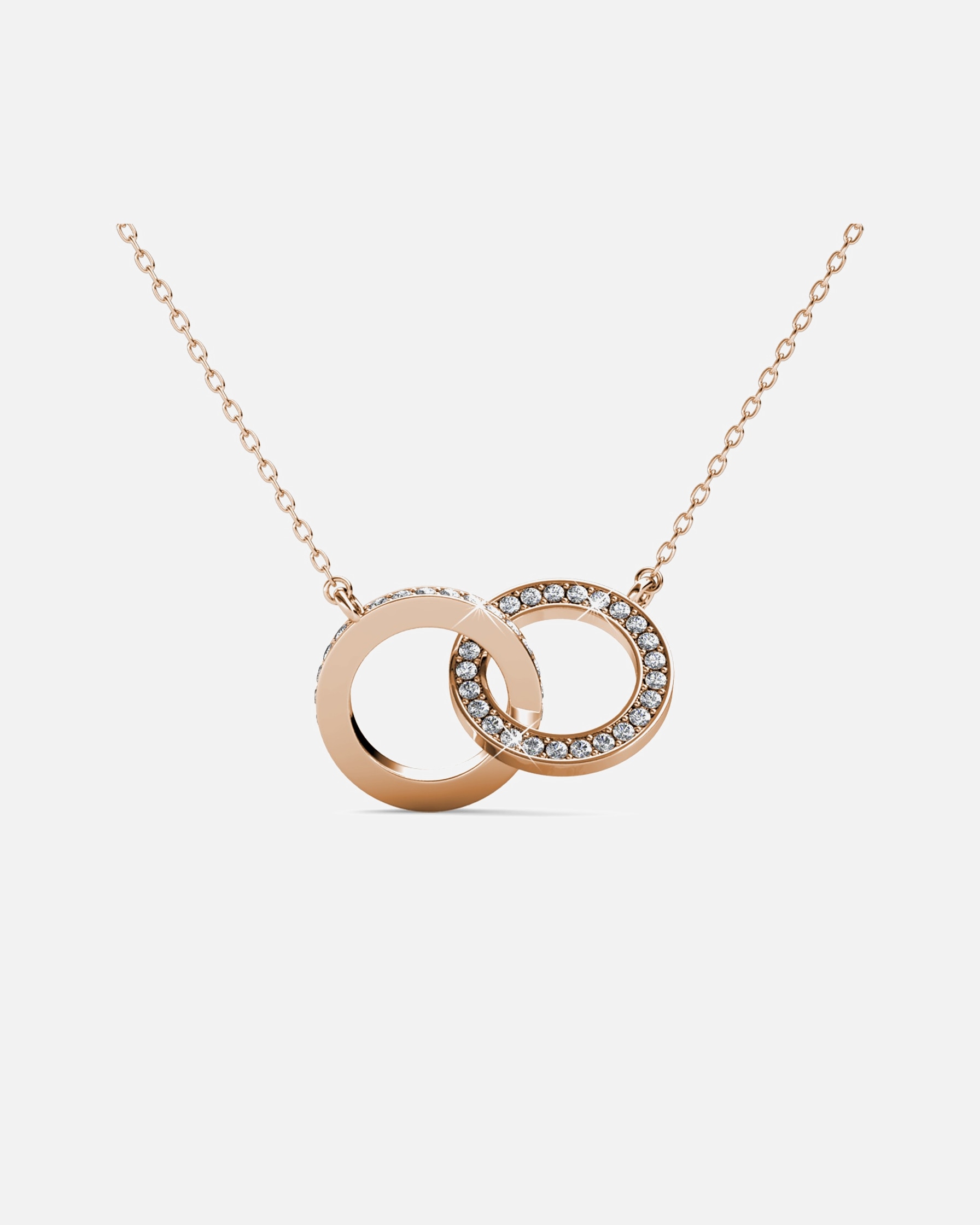 Halskette für Weiblich MYC-Paris Kreis-Zwillingsanhänger Roségold