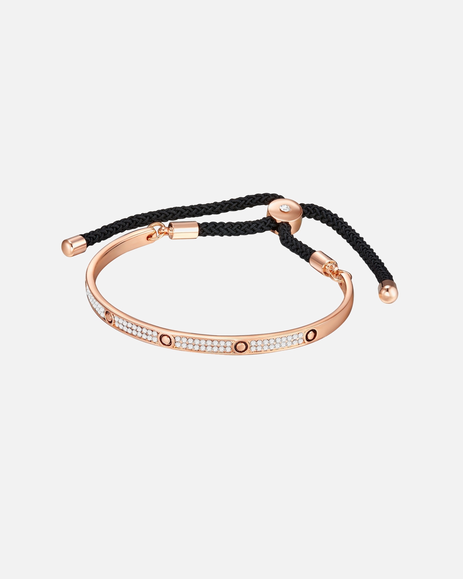 Armband für Weiblich Lulu & Jane Armband Metall-Legierung Crystal in Roségold 31,9 cm