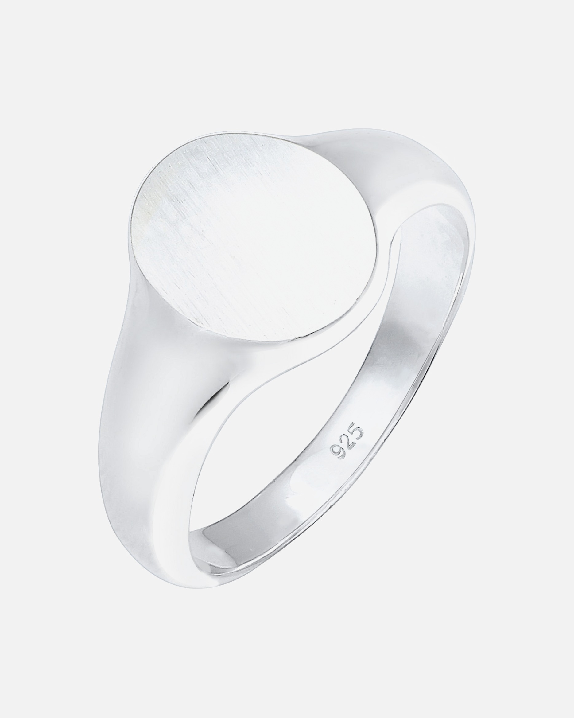 Ring für Männlich KUZZOI Basic Cool Siegelring Herren Matt 925 Silber 58
