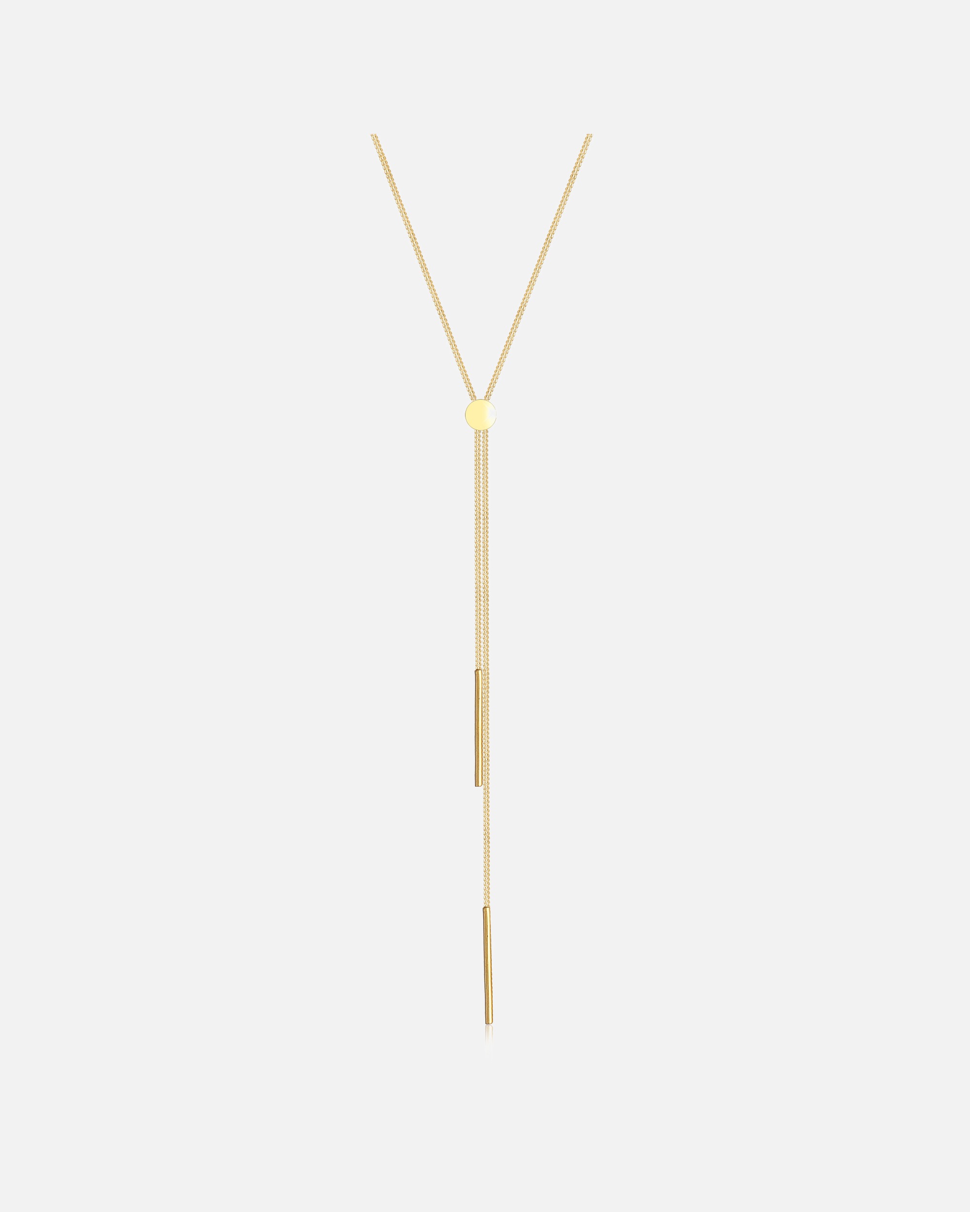 Halskette für Weiblich Y-Kette Geo Stab Minimal 925 Silber goldfarben