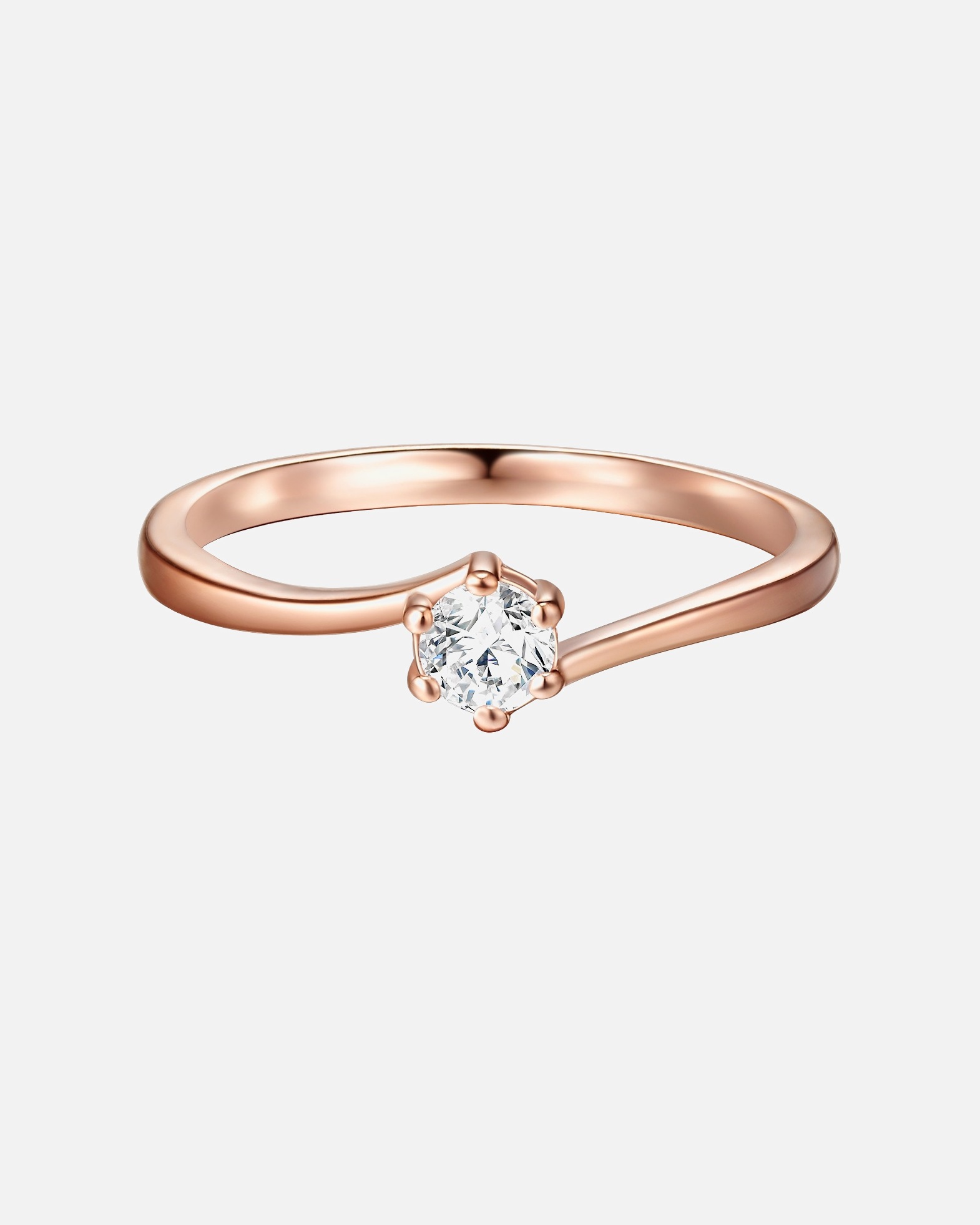 Bague for FemmeTrilaniBague en argent Argent sterling Oxyde de zirconium (CZ) en Or rose58