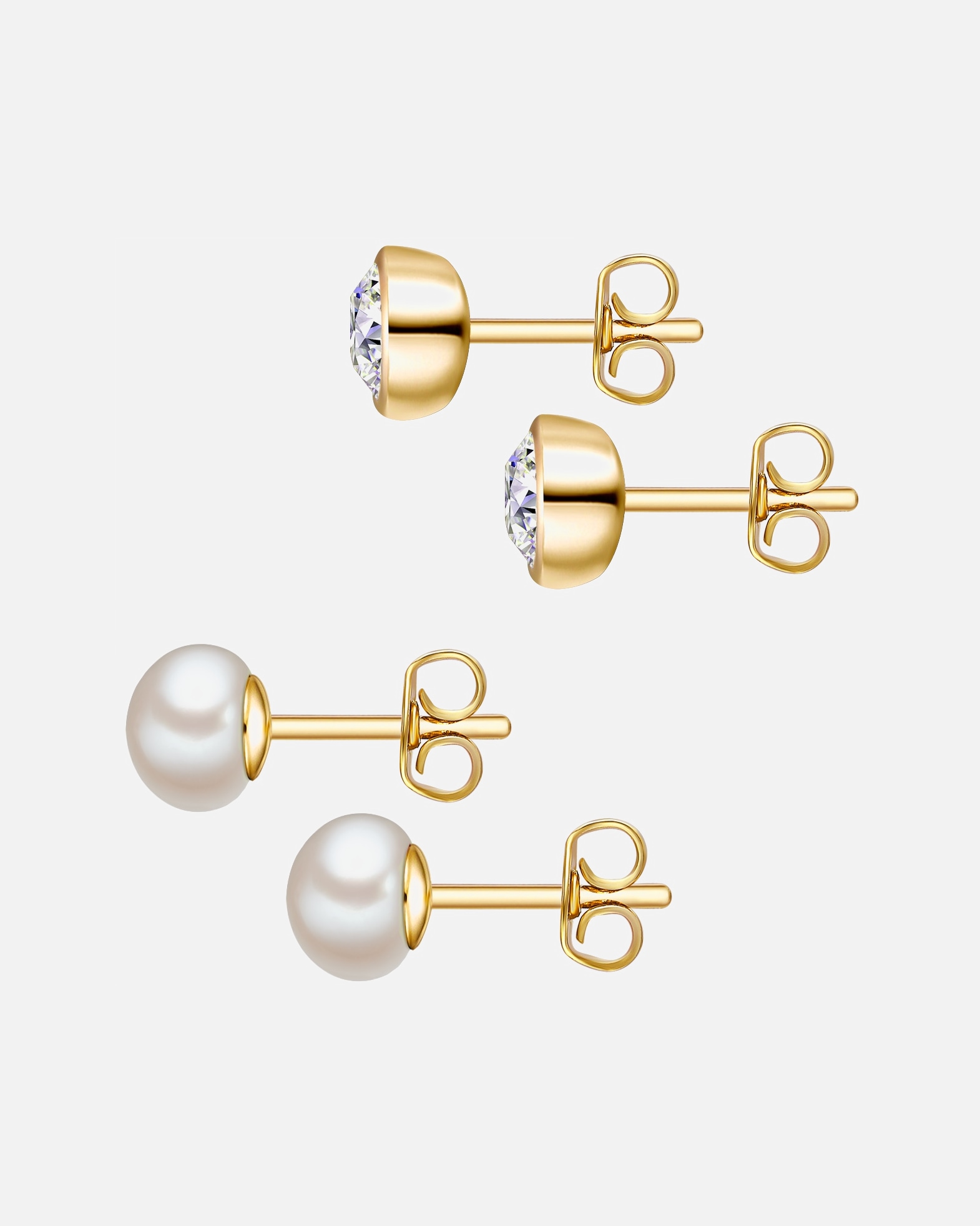 Boucle d'oreilles for FemmeRafaela DonataEnsemble de cristaux Swarovski® Argent sterling Orné de cristaux Swarovski® Perle de culture d'eau douce en Argent6,0 - 7,0 mm