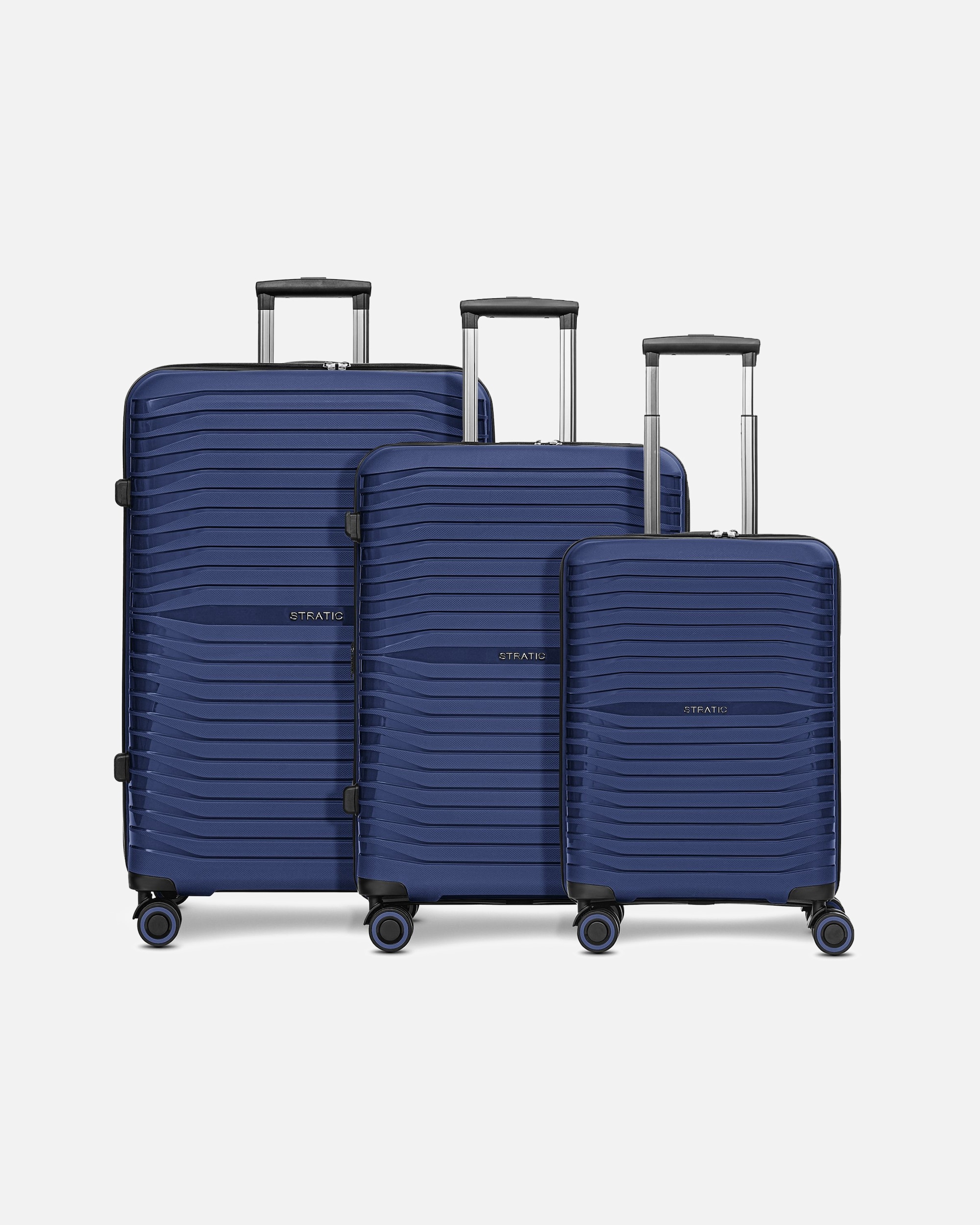 Valise for HommeStraticShine 4 roulettes Set de valises 3 pièces avec soufflet d'extensionnavy blue