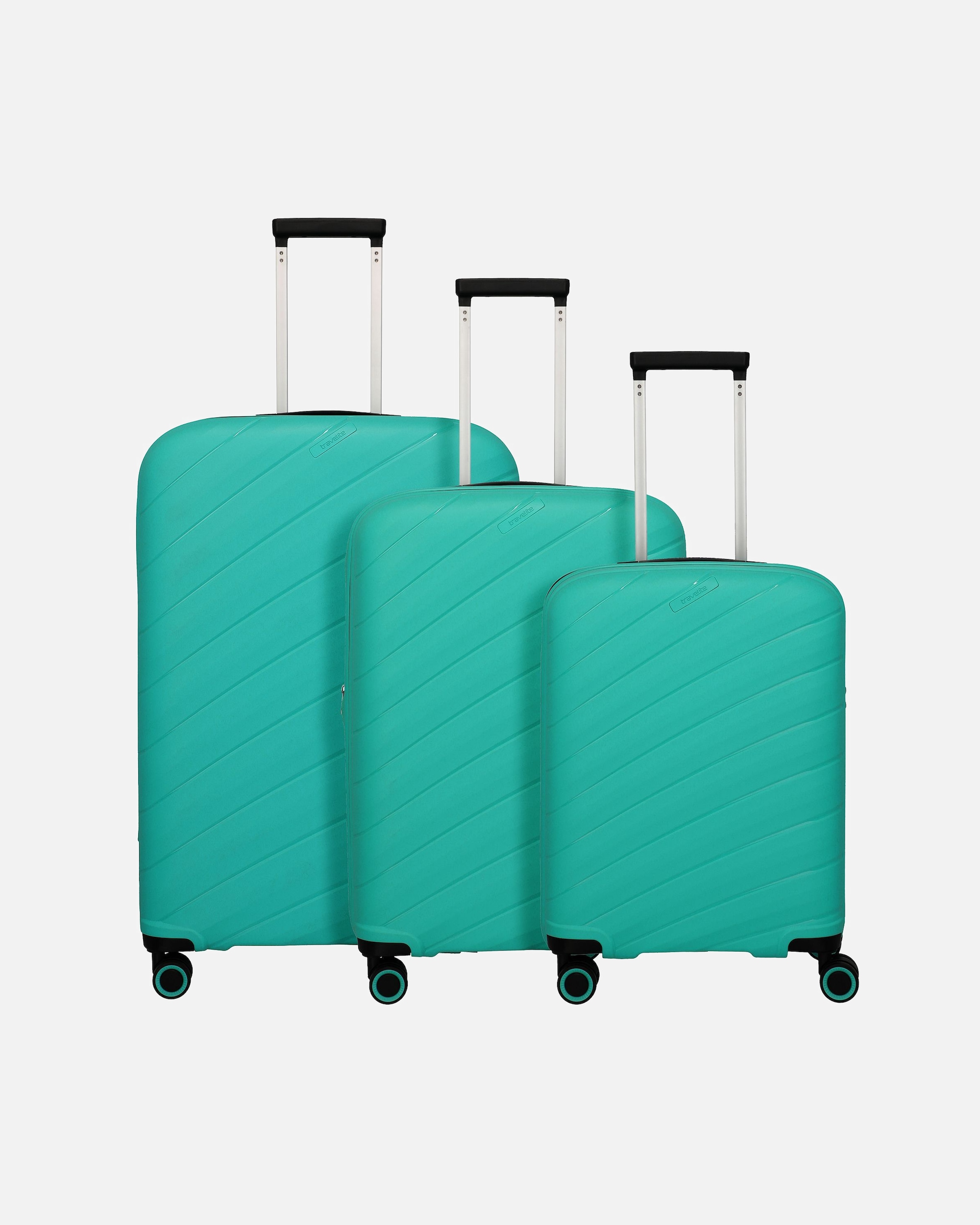 Valise for HommeTraveliteBurano 4 roulettes Set de valises 3 pièces avec soufflet d'extensionaqua