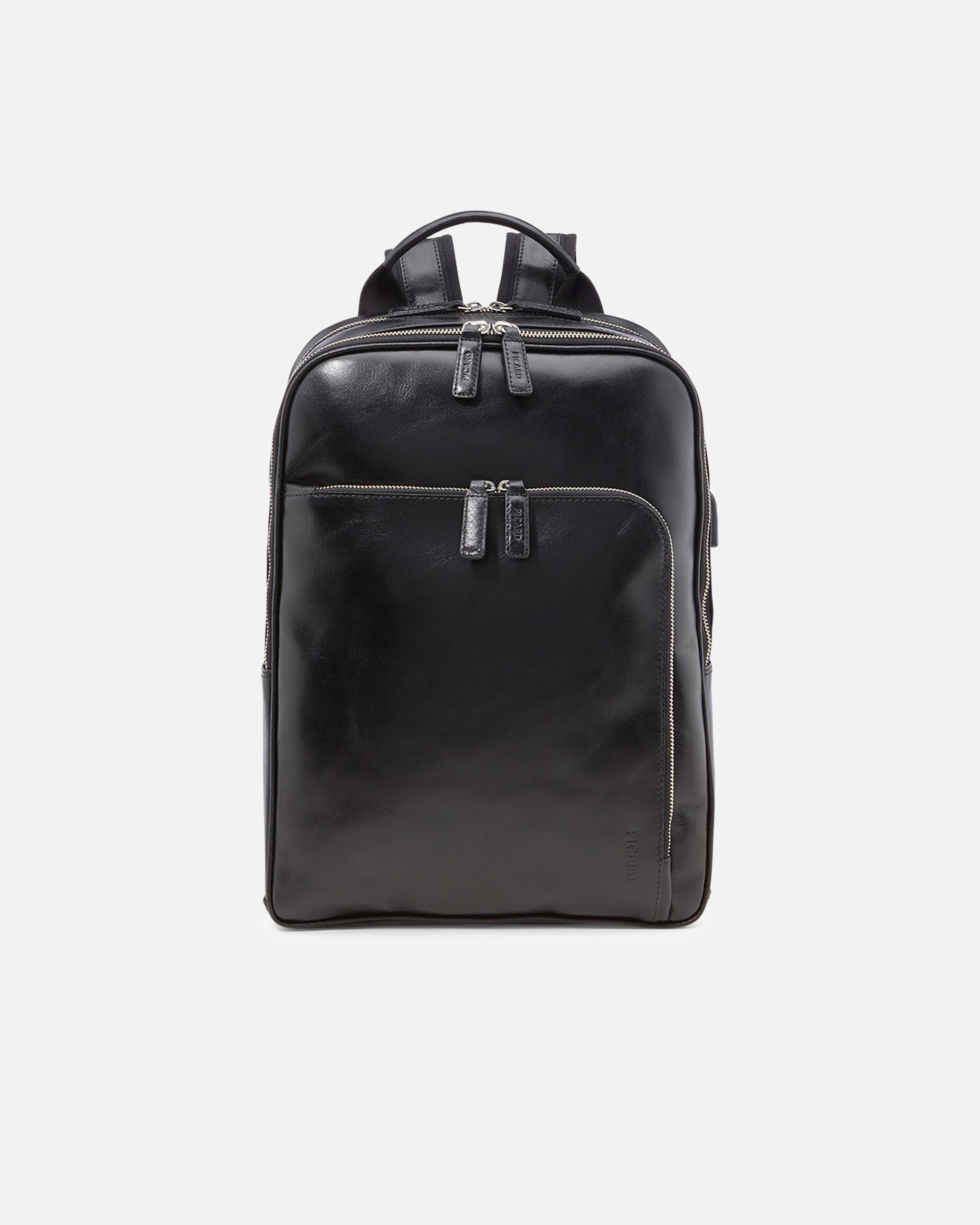 Rucksack für Männlich Picard Buddy Rucksack Leder 39 cm Laptopfach schwarz