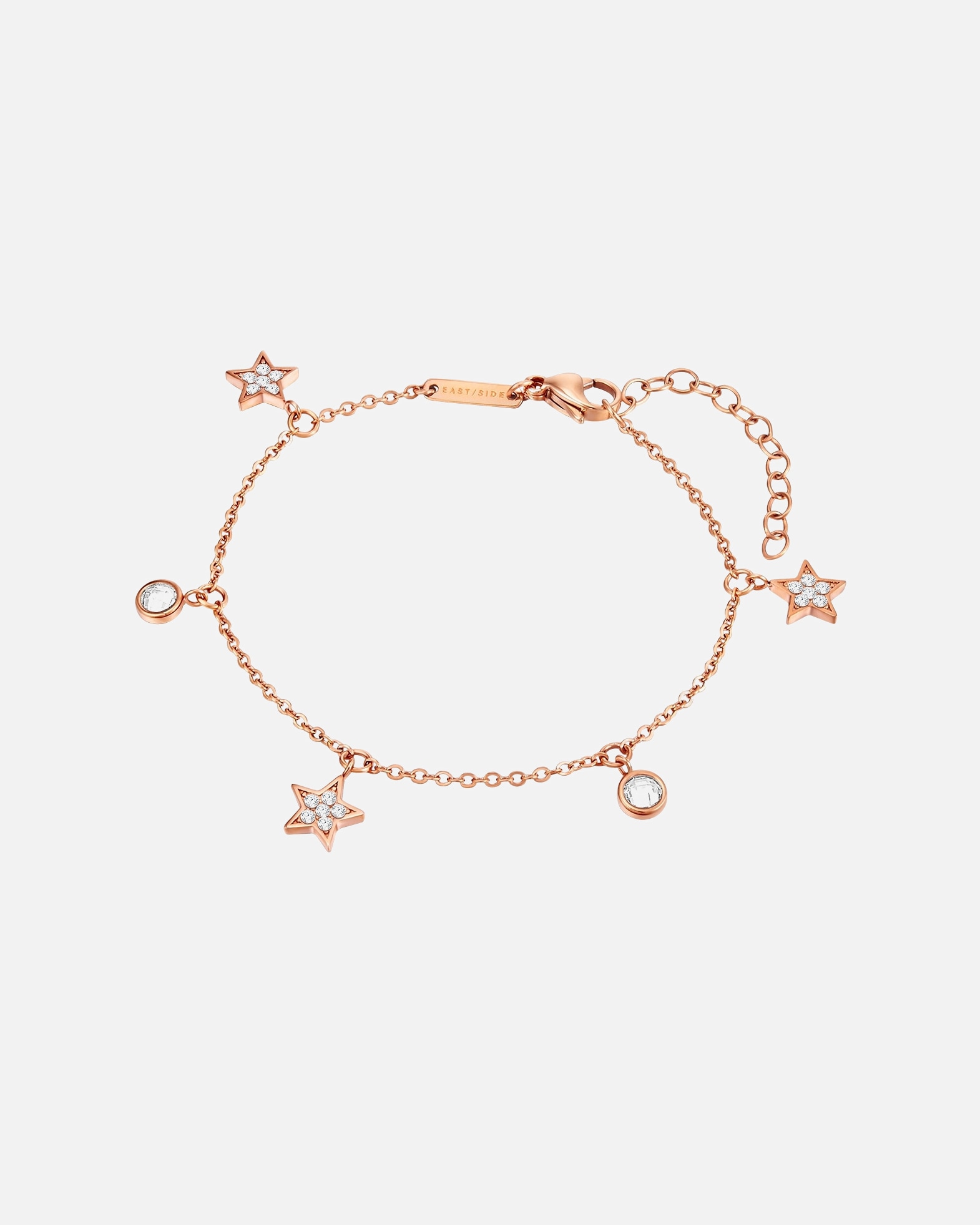 Bracelet for FemmeBracelet en acier inoxydable Étoilé Acier inoxydable Preciosa en Or rose17,0 cm Basislänge + 4,0 cm Verlängerung