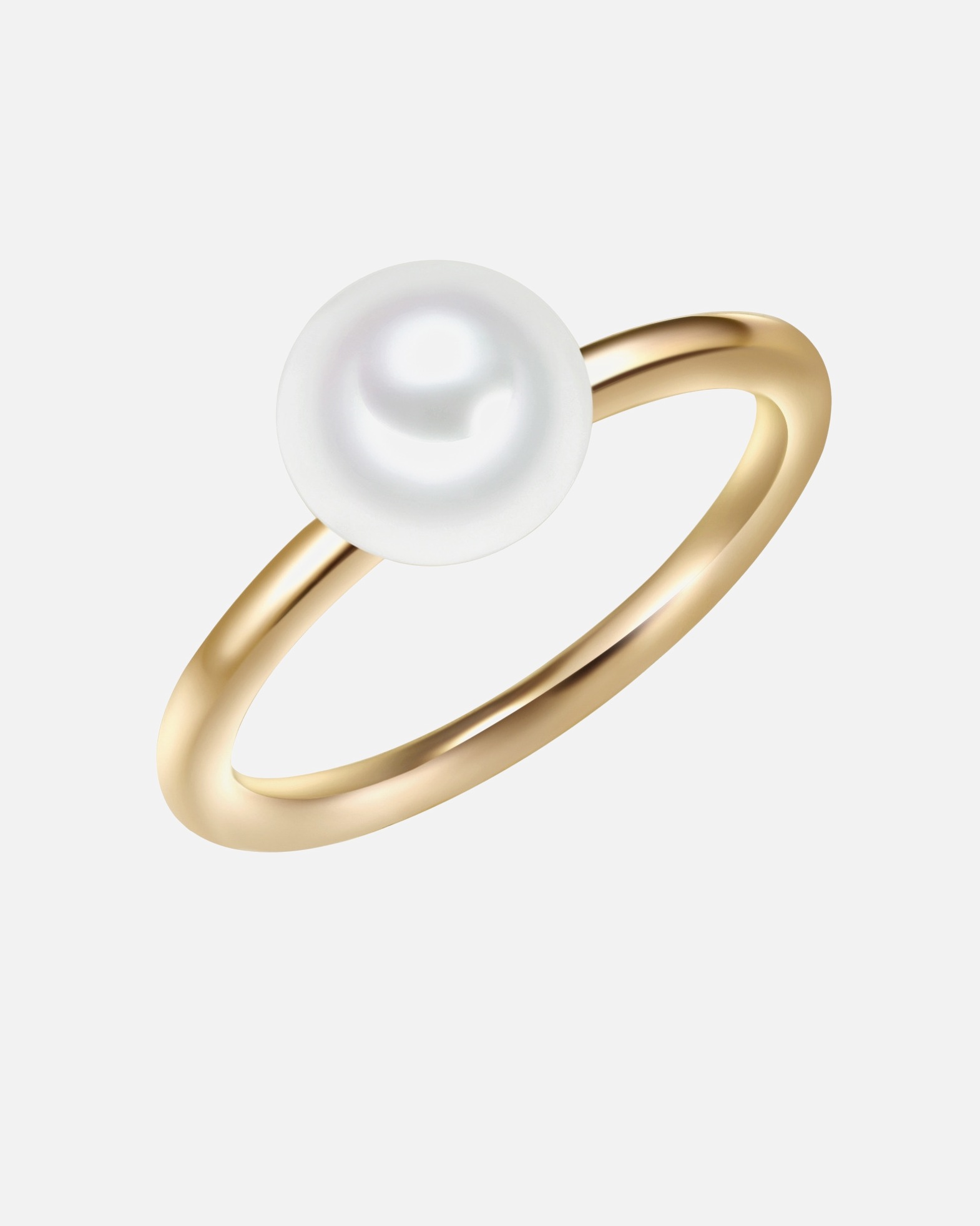 Ring für Weiblich Valero Pearls Ring aus Sterling Silber in gelbgold mit Süßwasser-Zuchtperle 50