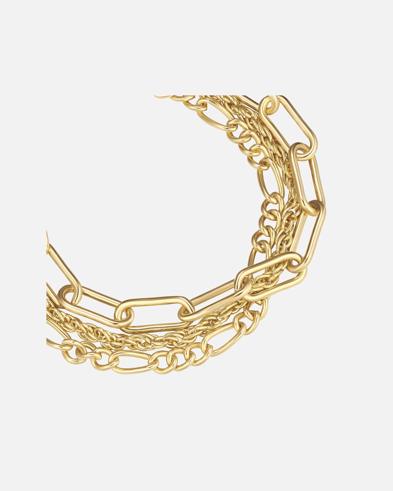 Armband für Weiblich Yokoamii Armband aus Metall-Legierung in gelbgold 19,0 cm Basislänge + 3,0 cm Verlängerung