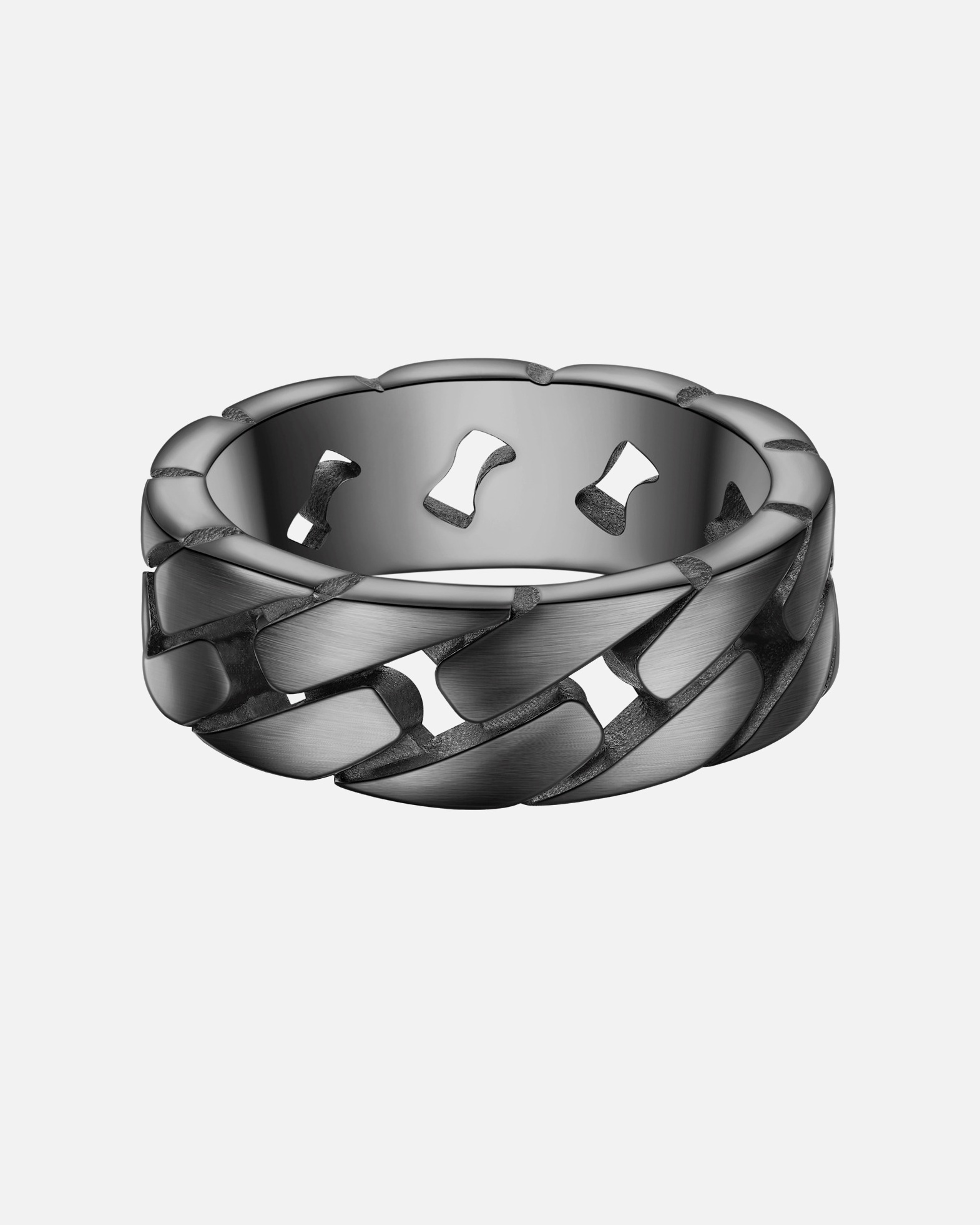 Ring für Männlich Ring aus Edelstahl in gunmetal 66