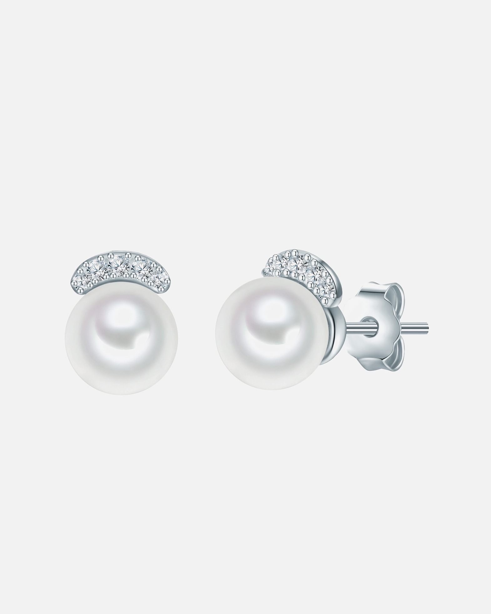 Boucle d'oreilles for FemmeValero PearlsBoucles d´oreilles Argent sterling Oxyde de zirconium (CZ) Perle de culture d'eau douce en Argent7,5 mm