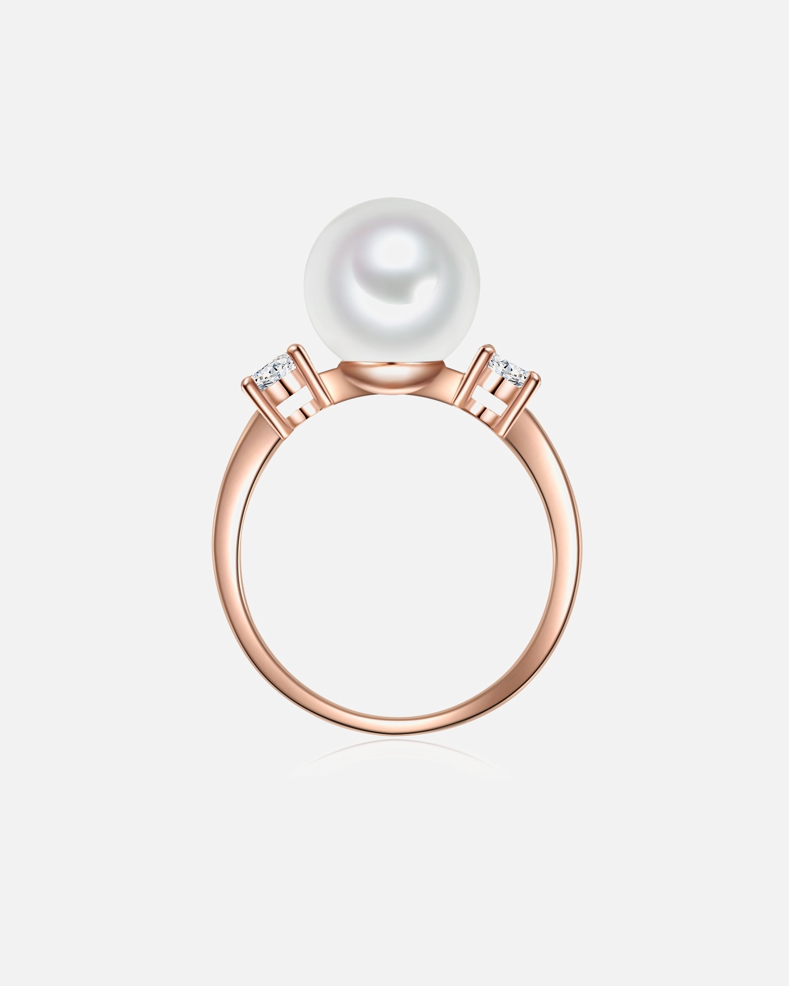 Bague for FemmeLulu & JaneBague Laiton Oxyde de zirconium (CZ) Perles organiques en Or rose56